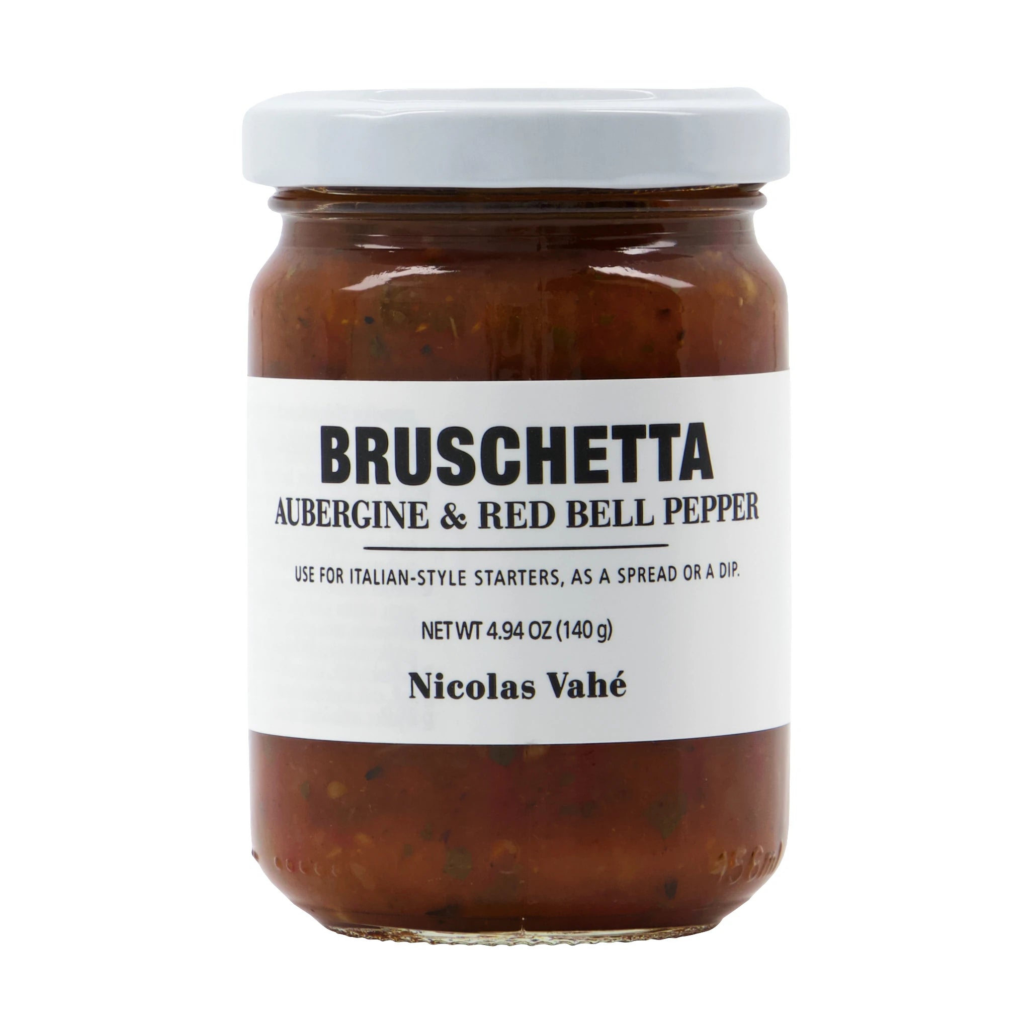 Nicolas Vahé Bruschetta with Aubergine & Red Bell Pepper