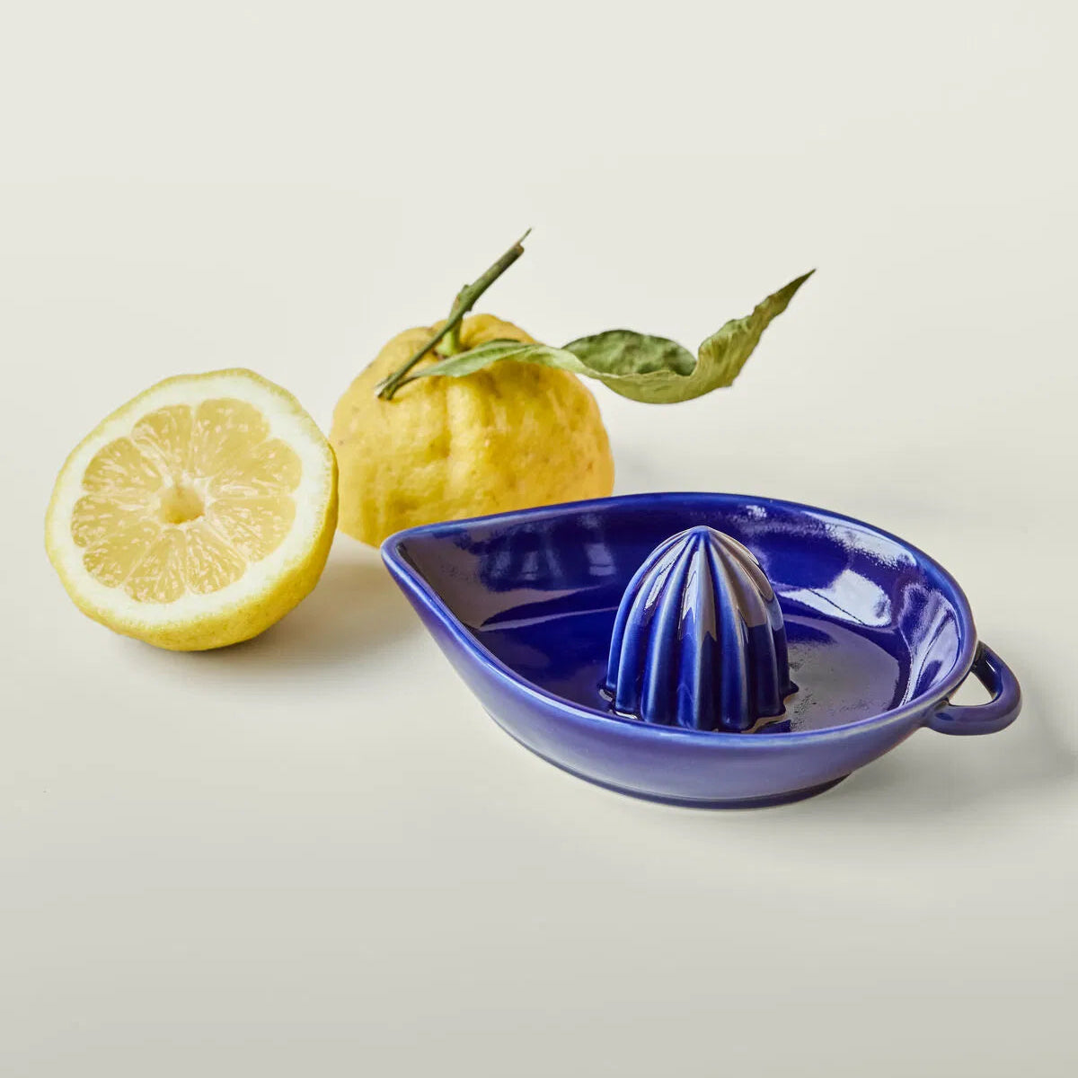 Nicolas Vahé Citrus Lemon Squeezer in Blue Glazed Stoneware - Lifestory