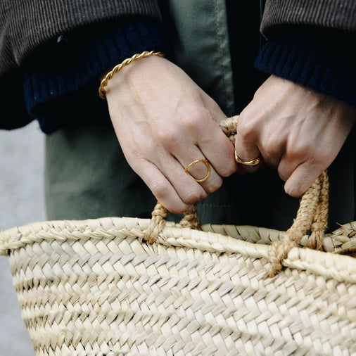 Abstract Circle Ring - Water Resistant Gold Plating by Nordic Muse - Lifestory