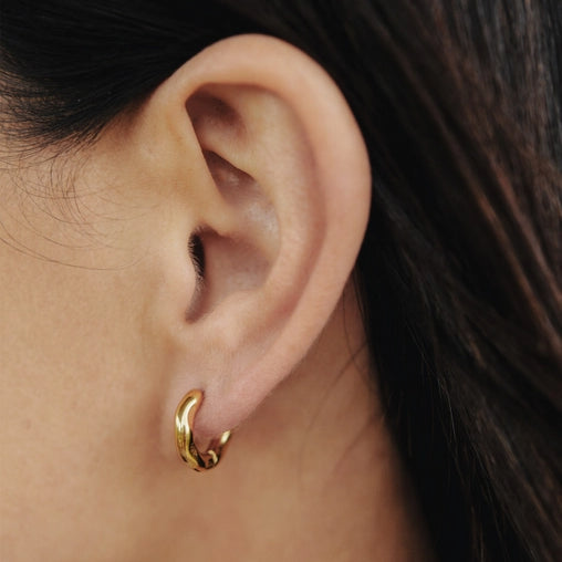Leverback gold hoop earrings sales
