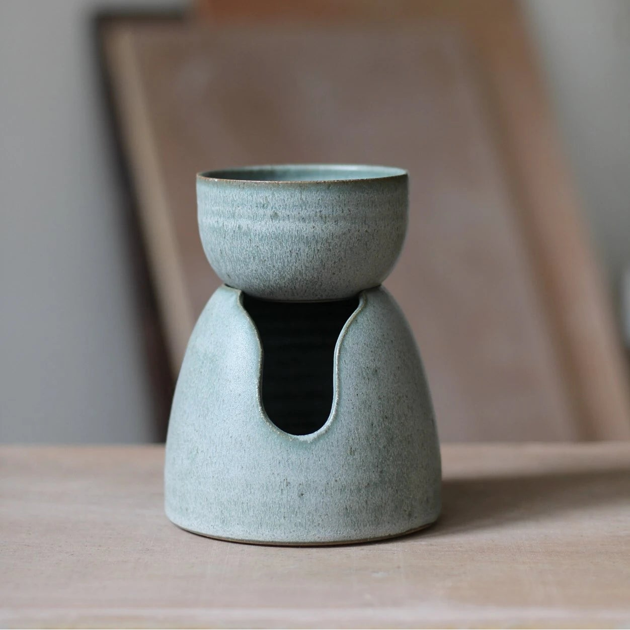 Oil / Wax Melt Burner in Haar Glaze by Aku Ceramics