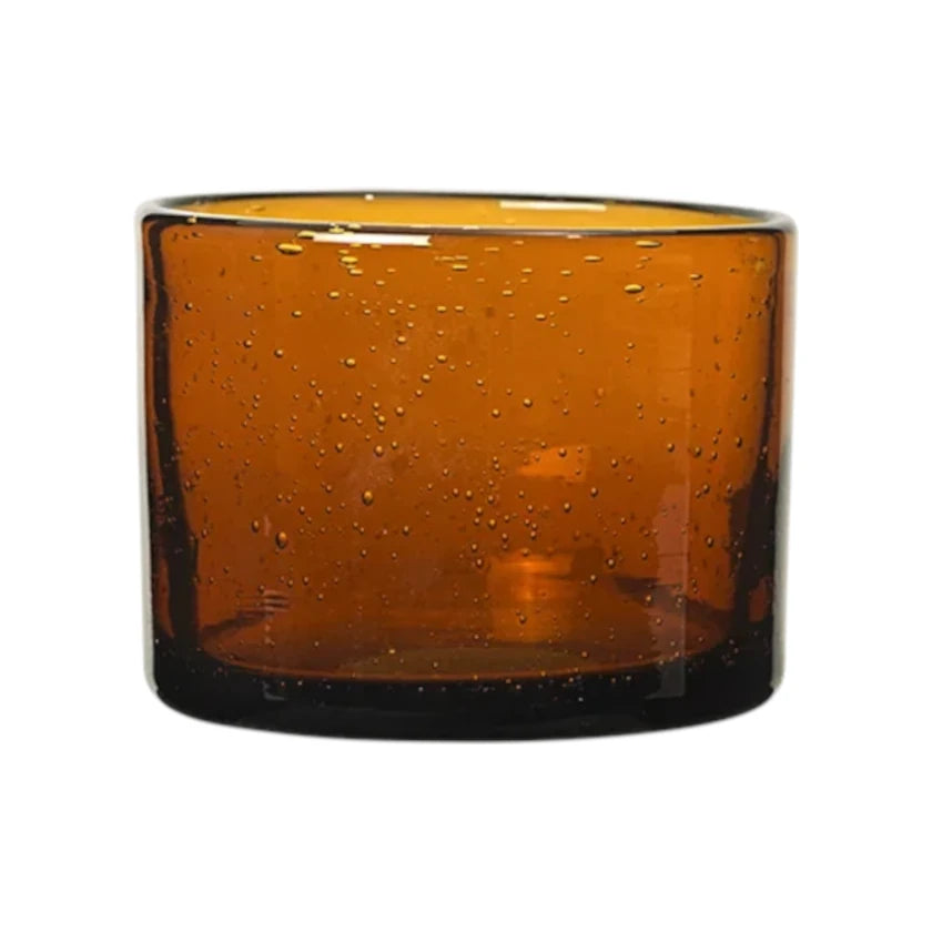 Oli Water Glass - Low | Amber Glass | by ferm Living - Lifestory 