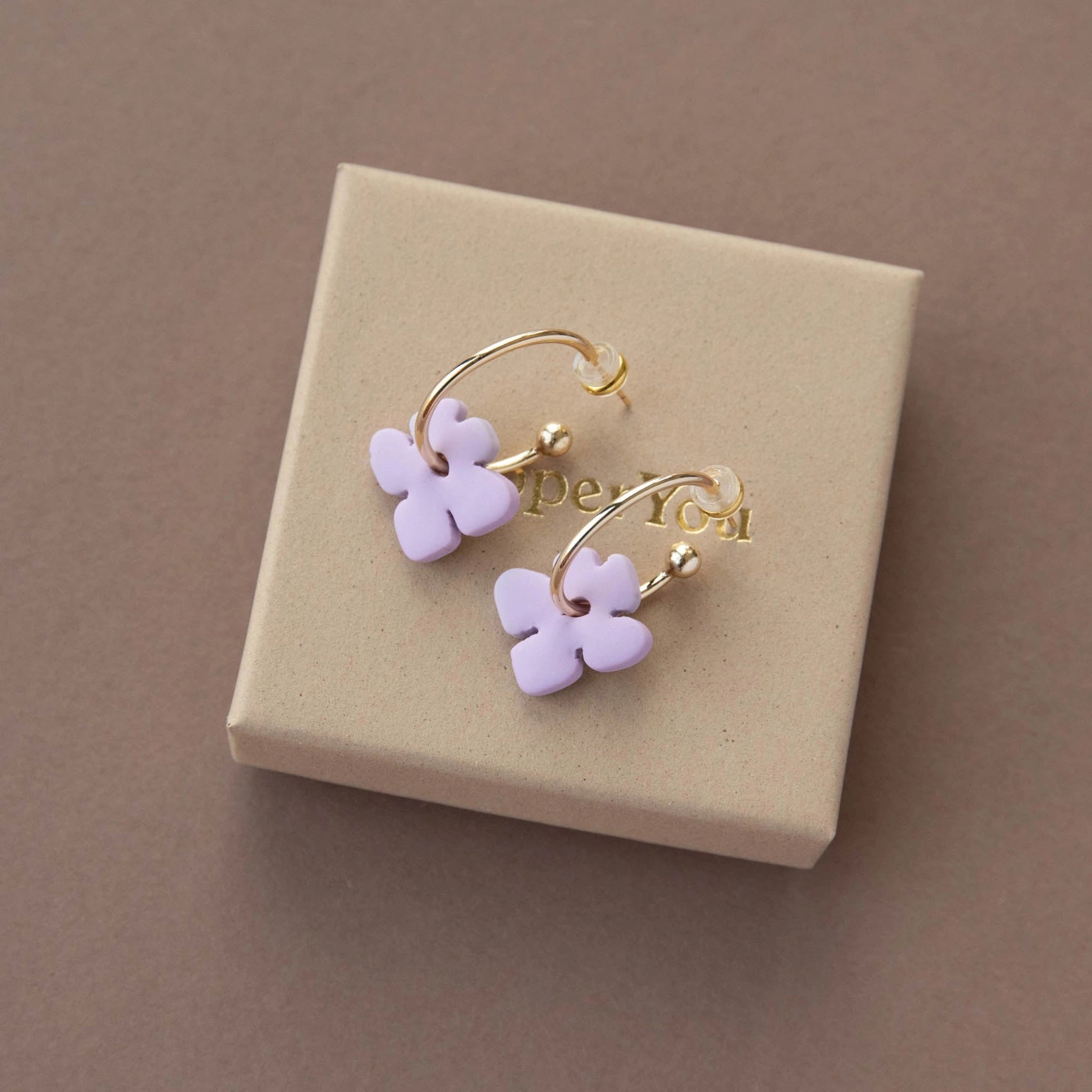 Pepper You Blob Bloom Charm Hoop Earrings - Lifestory