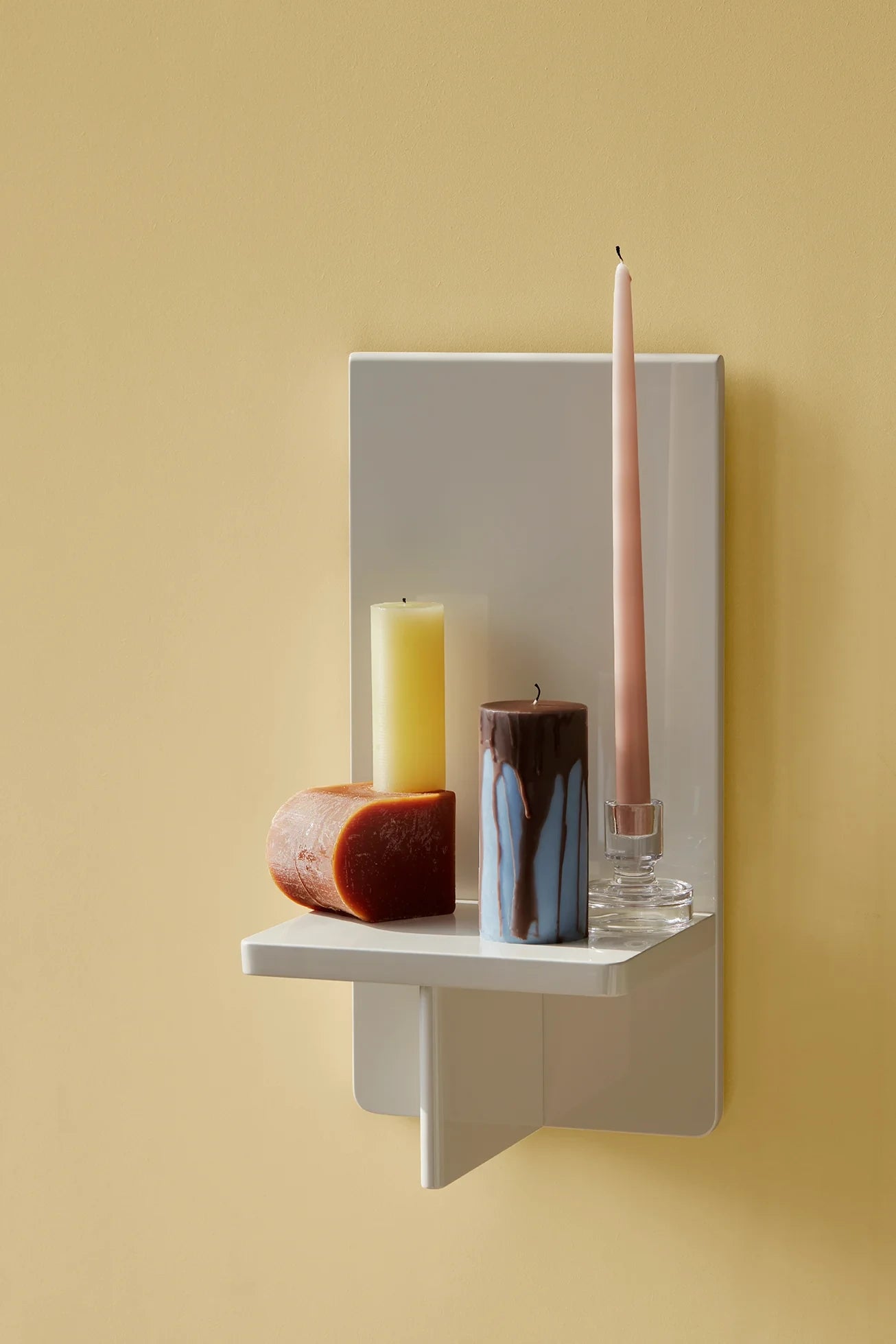 Broste Copenhagen Small Petra Glass Candle Holder in Clear