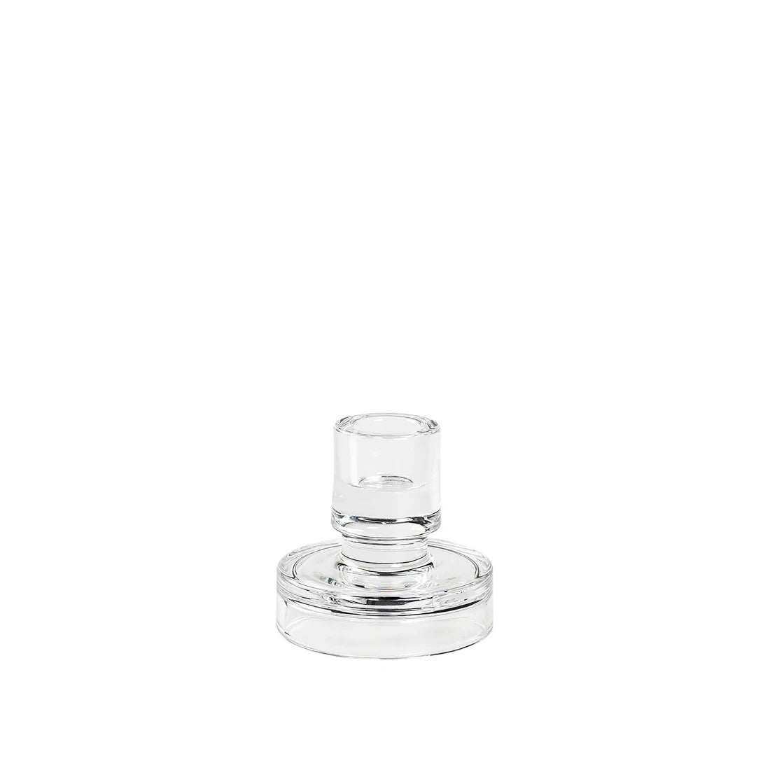Broste Small Copenhagen Tall Petra Glass Candle Holder in Clear