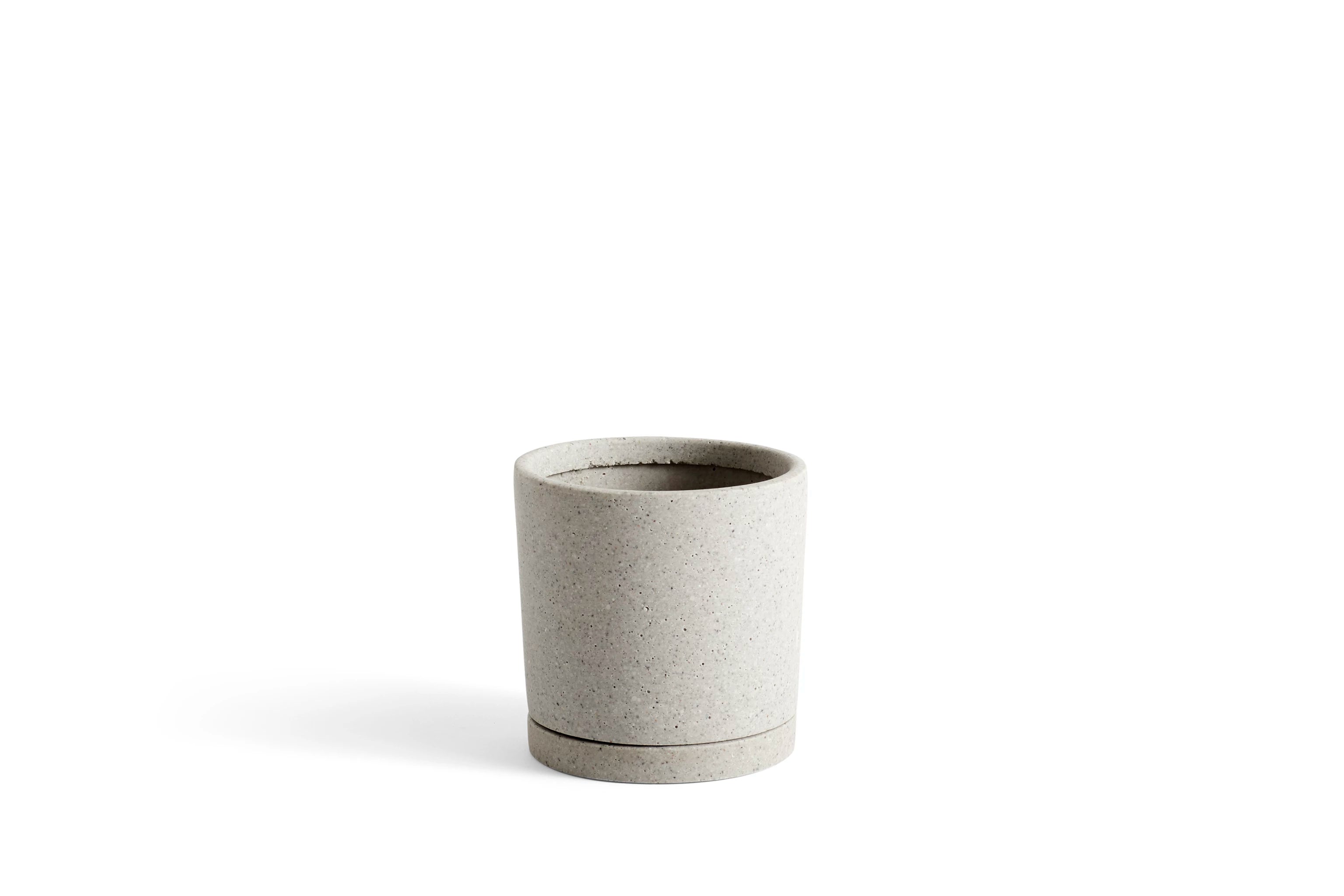 Plant Pot with Saucer - Medium | Grey | by HAY - Lifestory