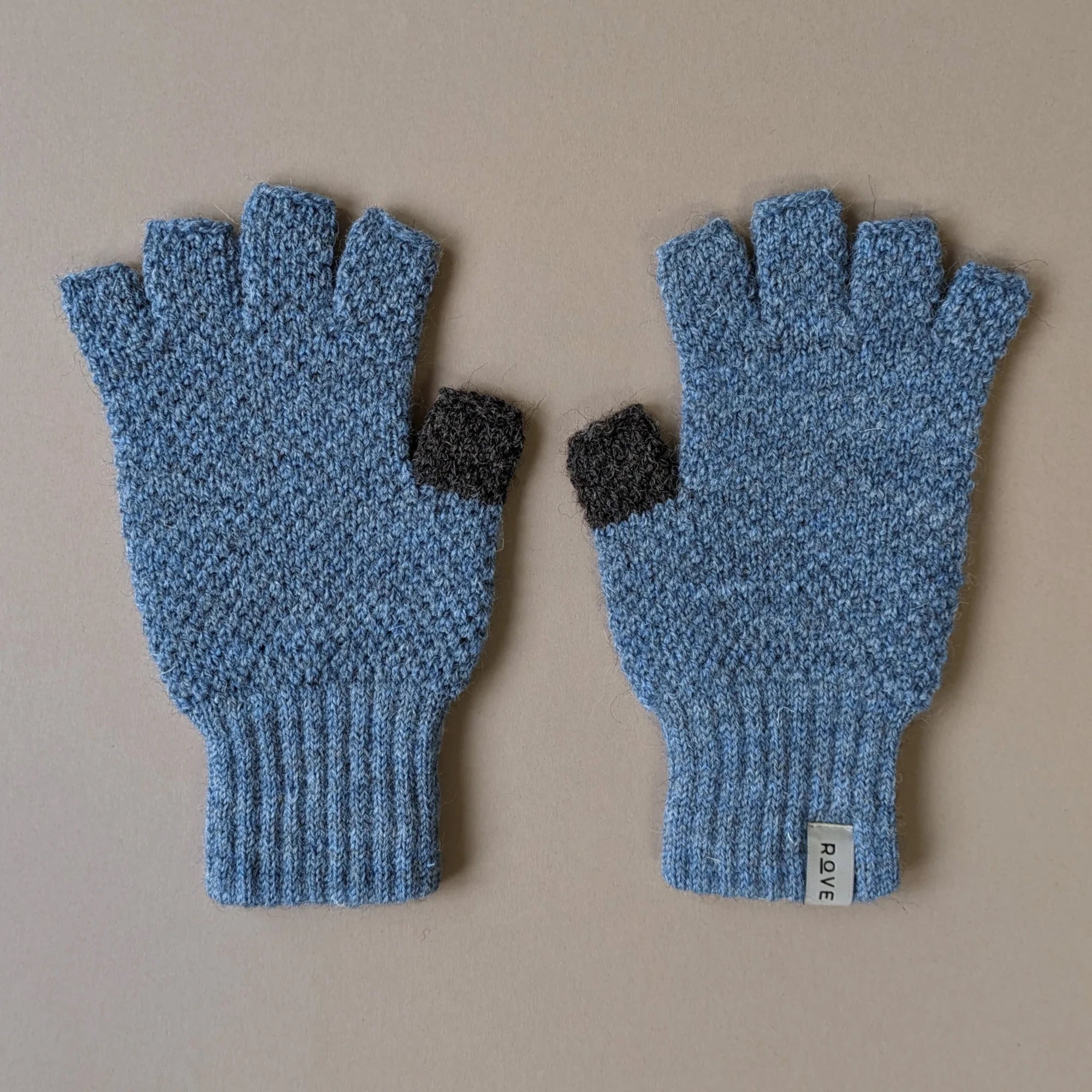 ROVE Knitwear British Wool Fingerless Gloves - UK Made