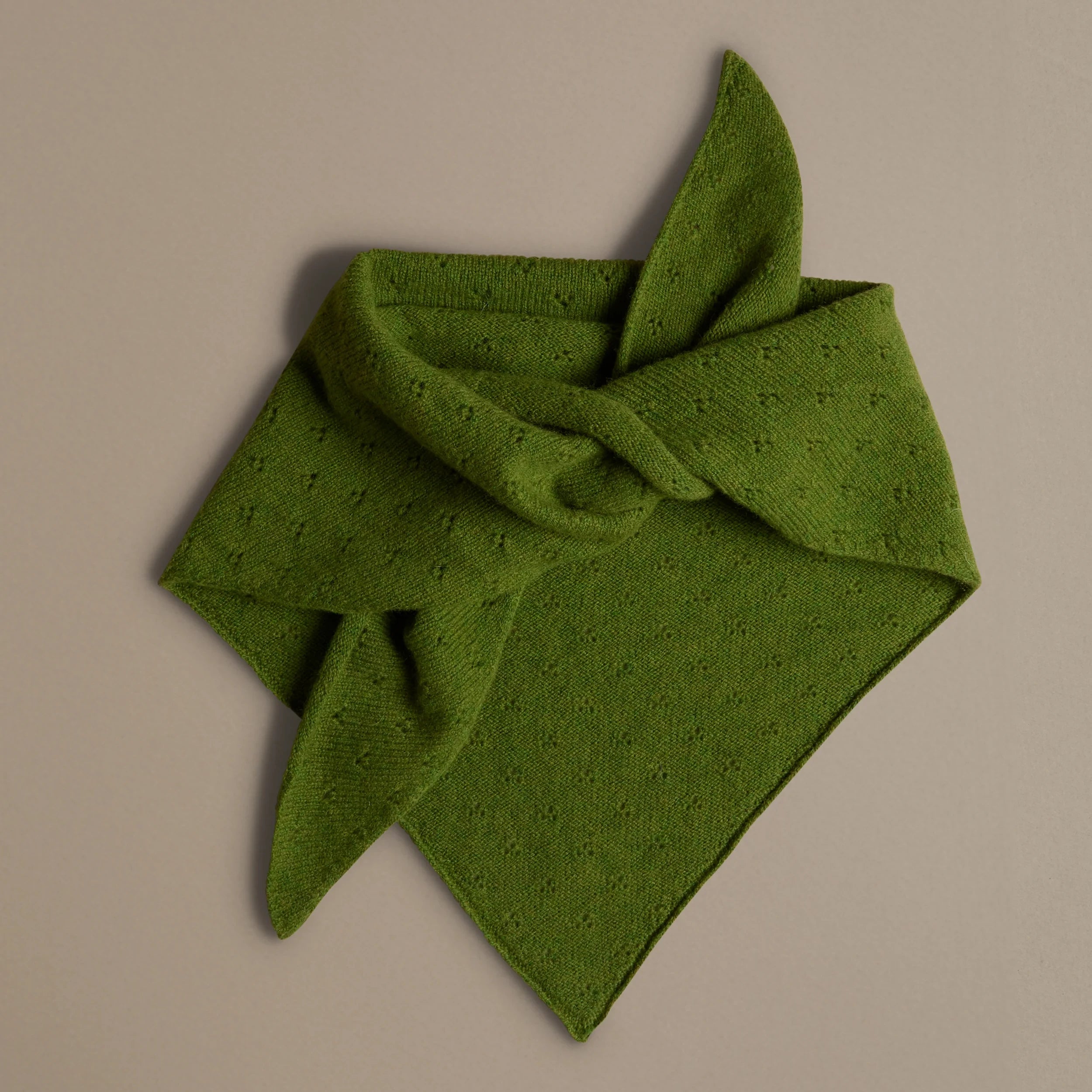 ROVE Knitwear Merino Lambswool Pointelle Neckerchief - UK Made