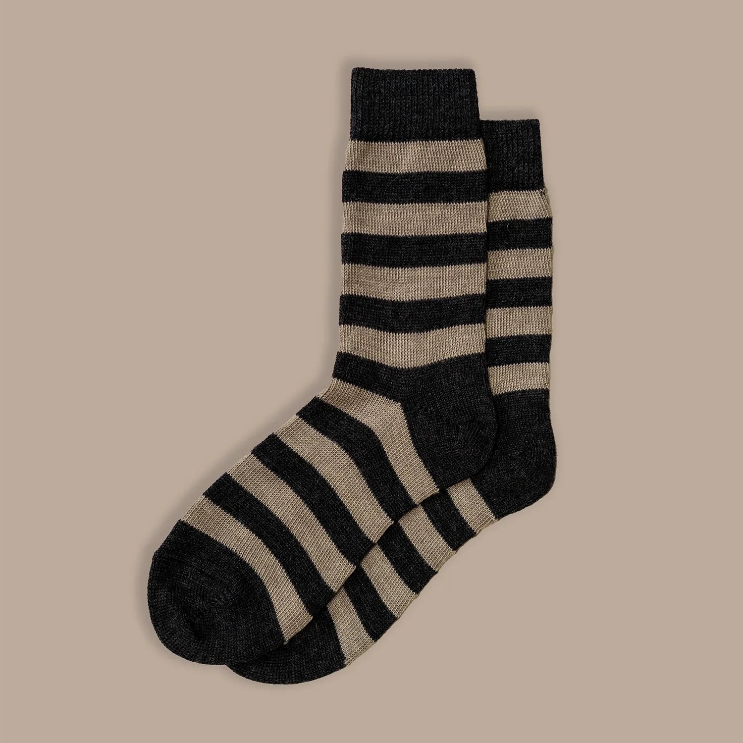 ROVE Knitwear Mens Stripe Fine Merino Wool Socks (UK 8-11) - UK Made