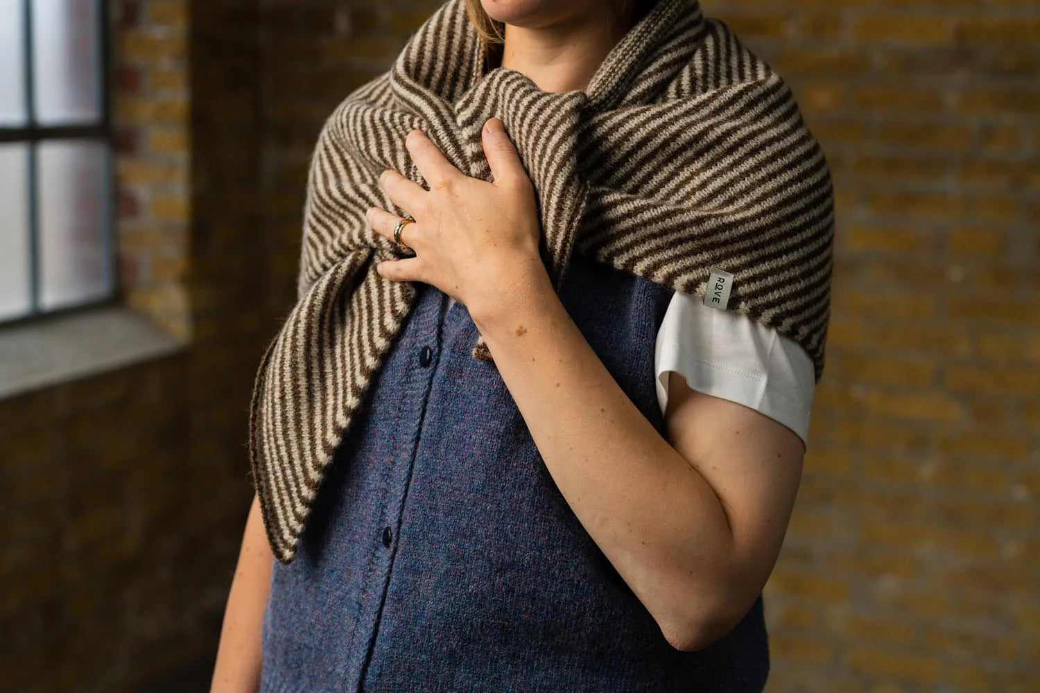 ROVE Knitwear British Wool Triangle Scarf - UK Made