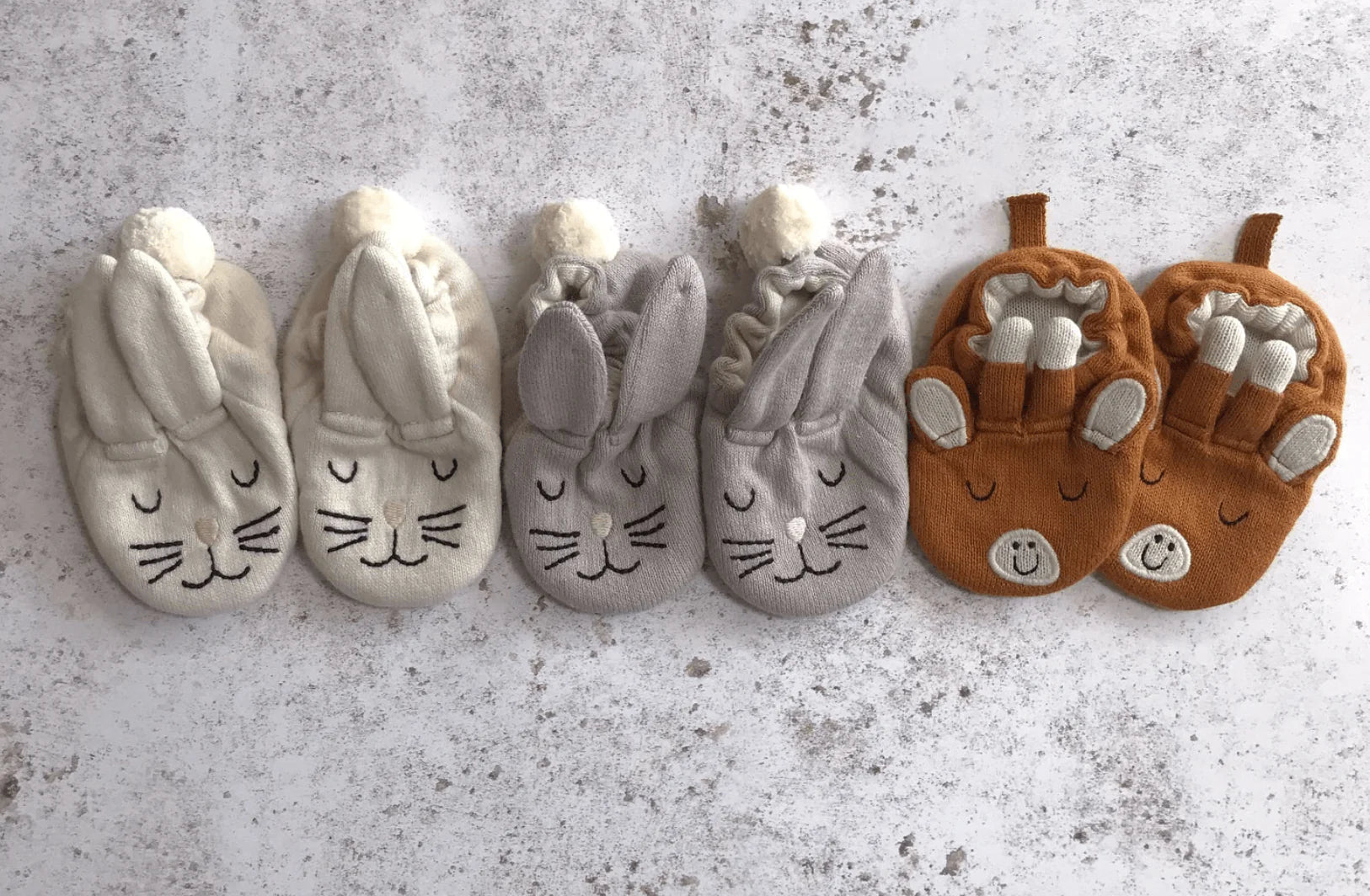Cat Booties | Grey Cotton | Kids | by Sophie Home - Lifestory - Sophie Home