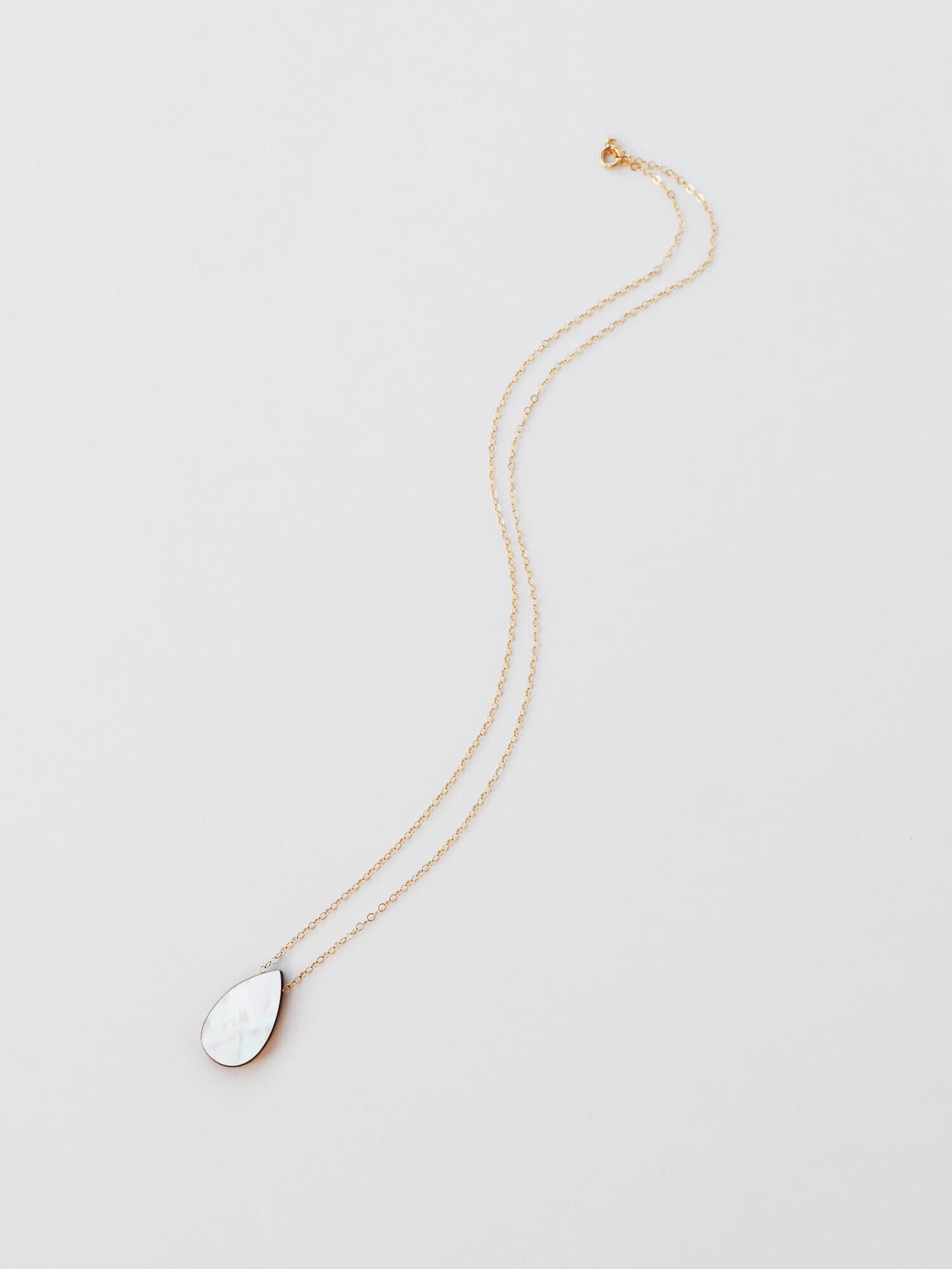 Raindrop Necklace | Cream Mother of Pearl | by Wolf & Moon - Lifestory