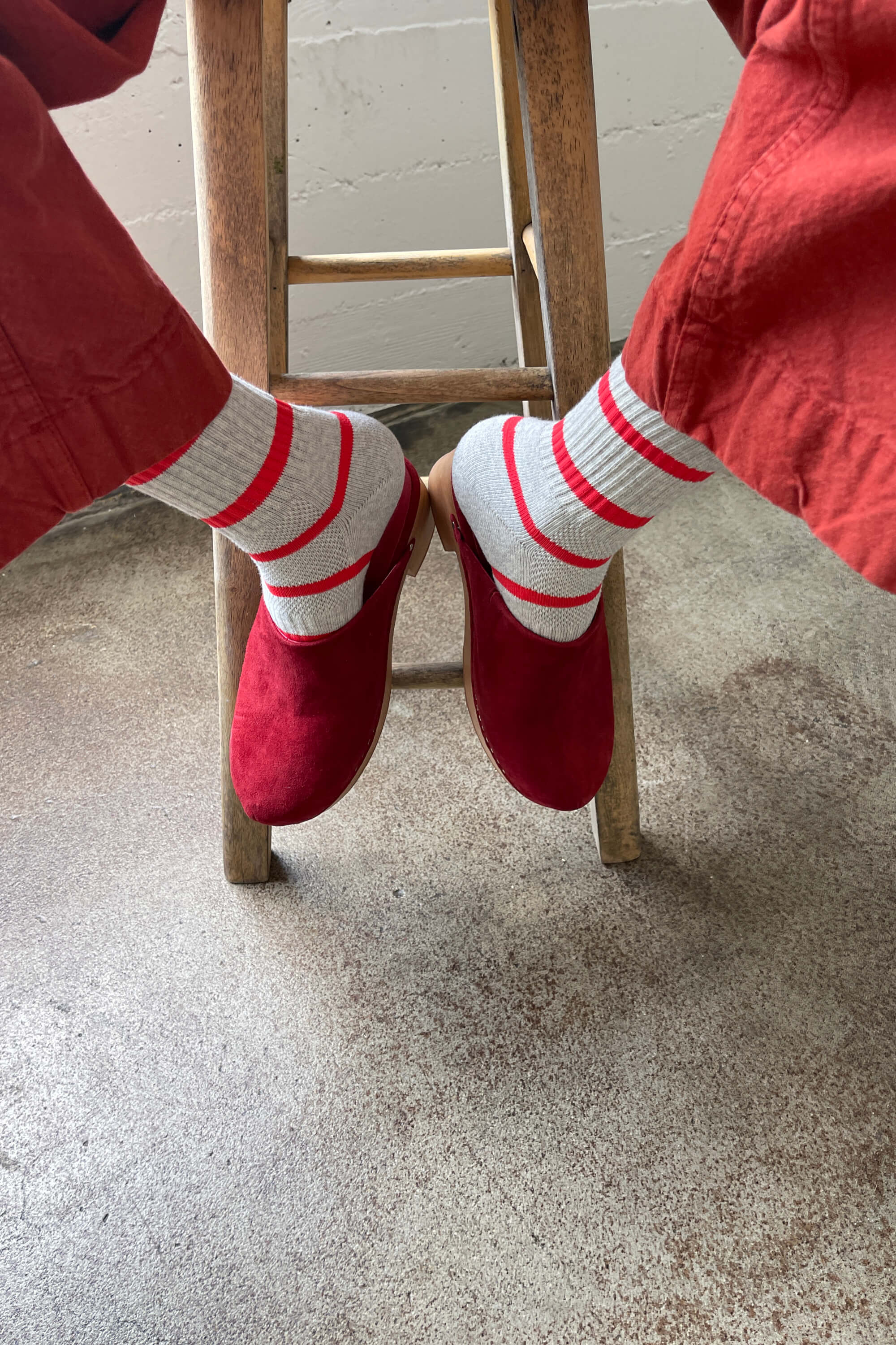 Boyfriend Socks | Red Stripe | by Le Bon Shoppe - Lifestory