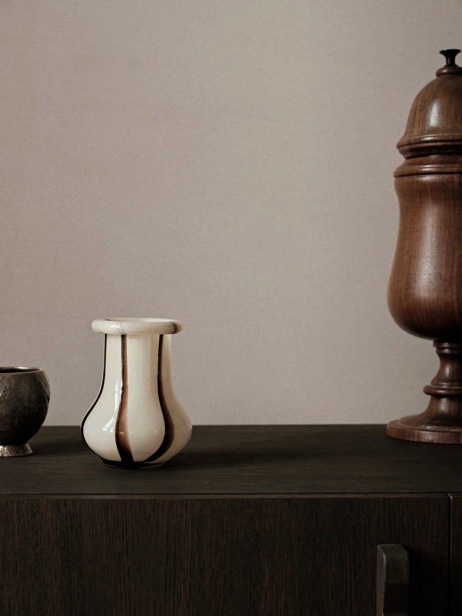 Riban Vases in Beige Mouth Blown Glass by ferm Living - Lifestory