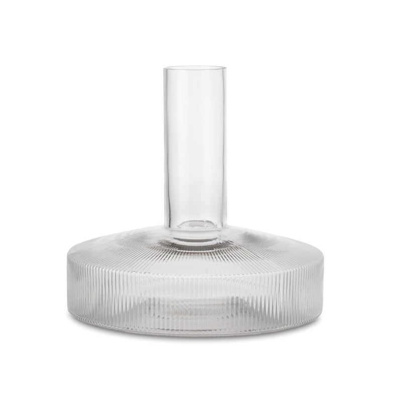 ferm Living Ripple Wine Carafe in Clear Glass - Lifestory