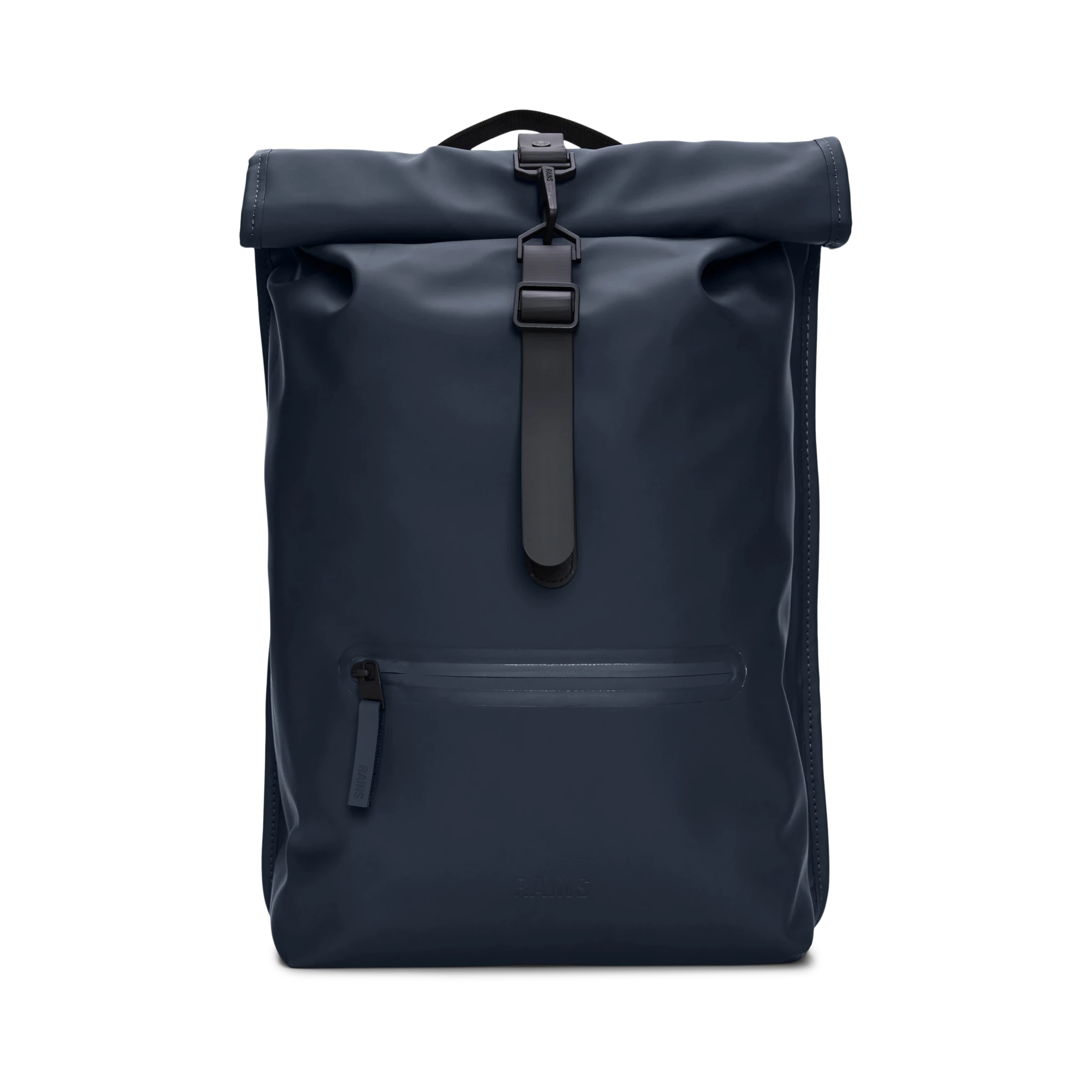 Rains 1316 waterproof roll top backpack in black best sale