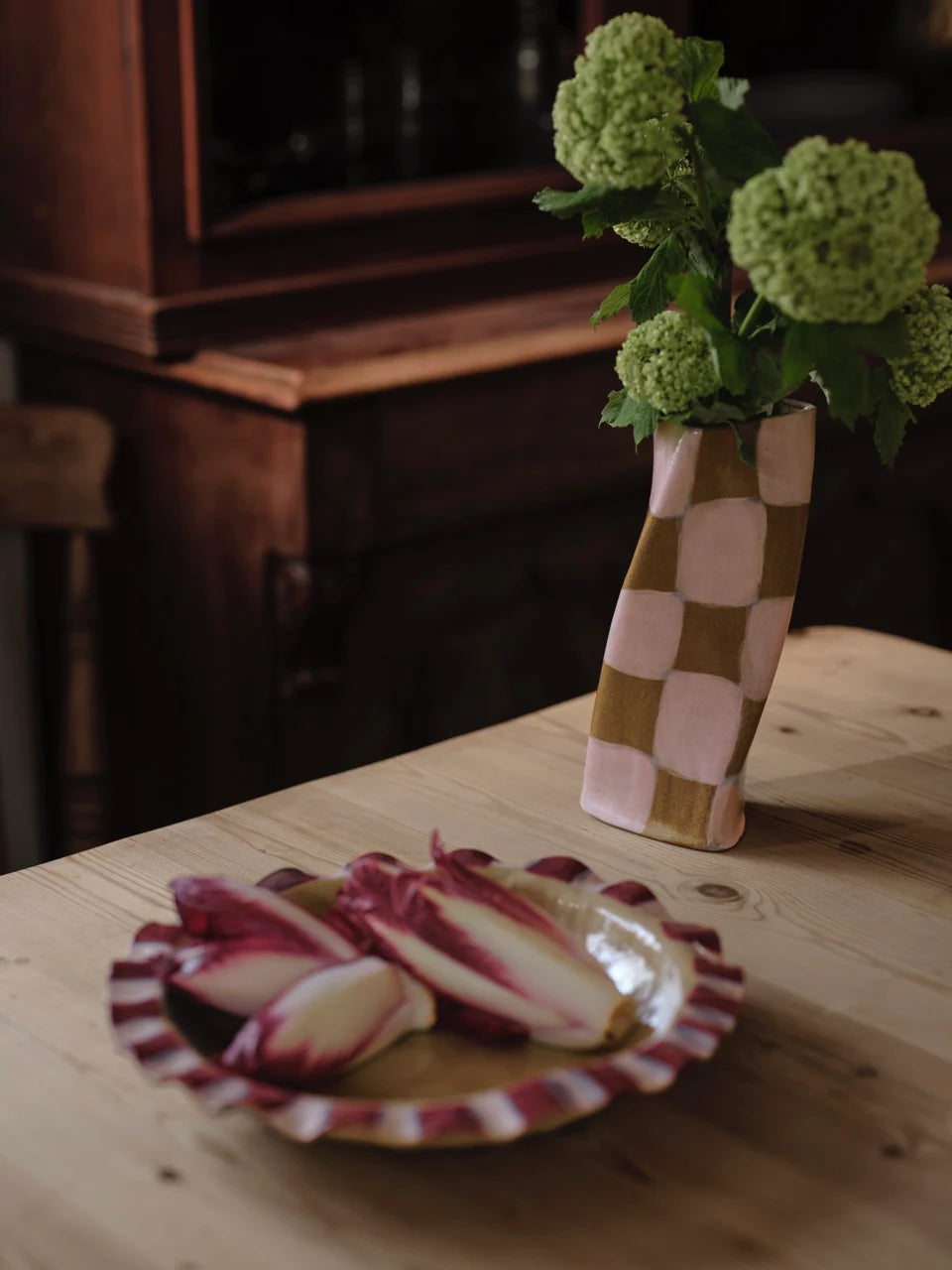 Rosie Gore Check Twist Vase in Various Colours - Lifestory