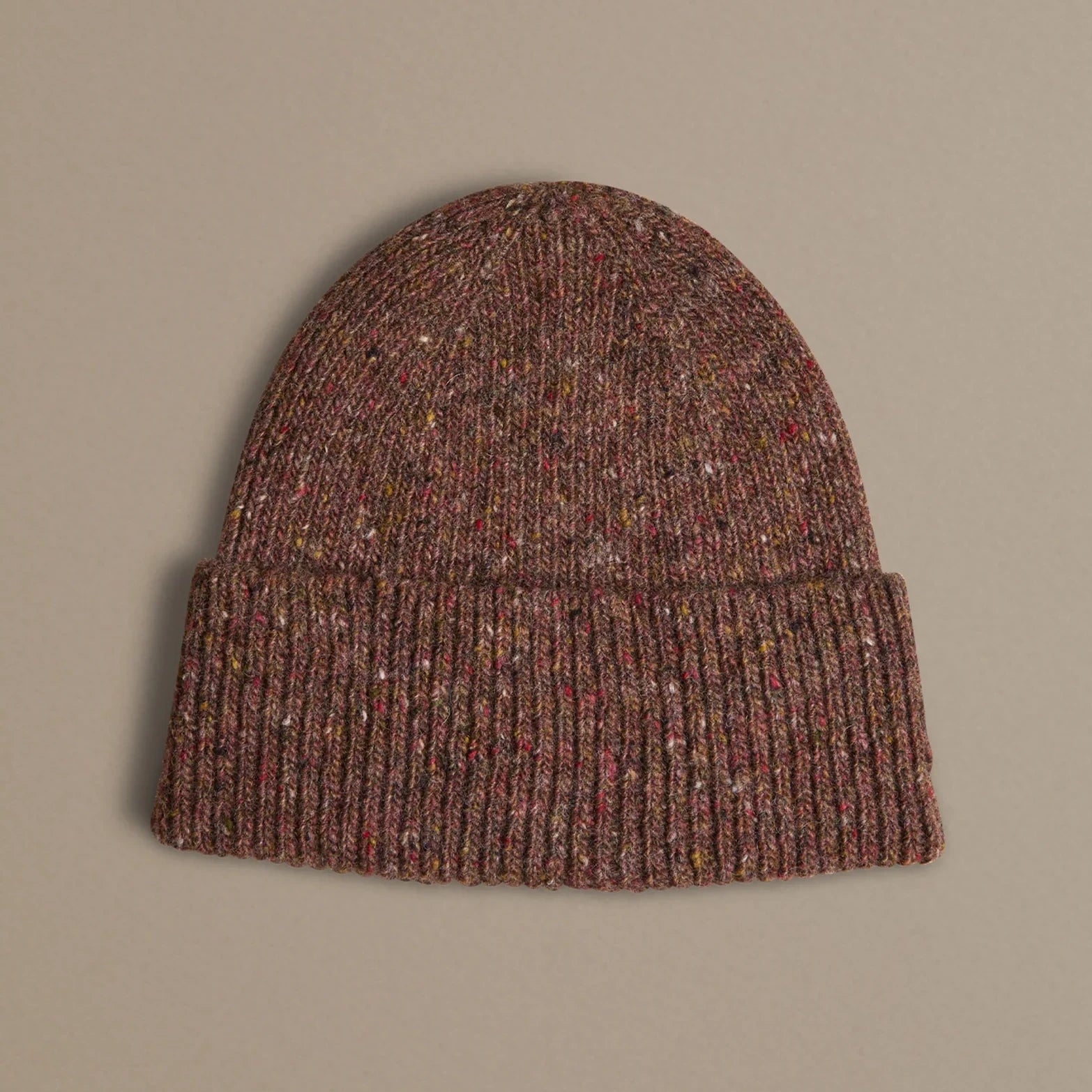 ROVE Knitwear Unisex Merino Rib Donegal Beanie - UK Made