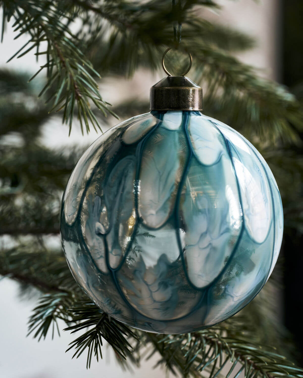 Runy Ornament - Pair | Light Blue | Glass | by House Doctor - Lifestory