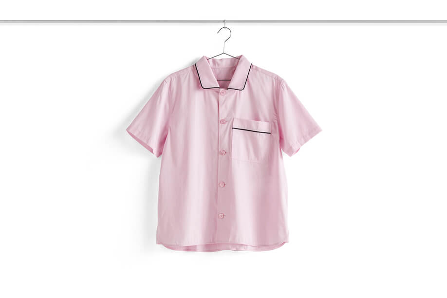 Outline Short Sleeve Pyjama Shirt - Unisex | Soft Pink | by HAY - Lifestory