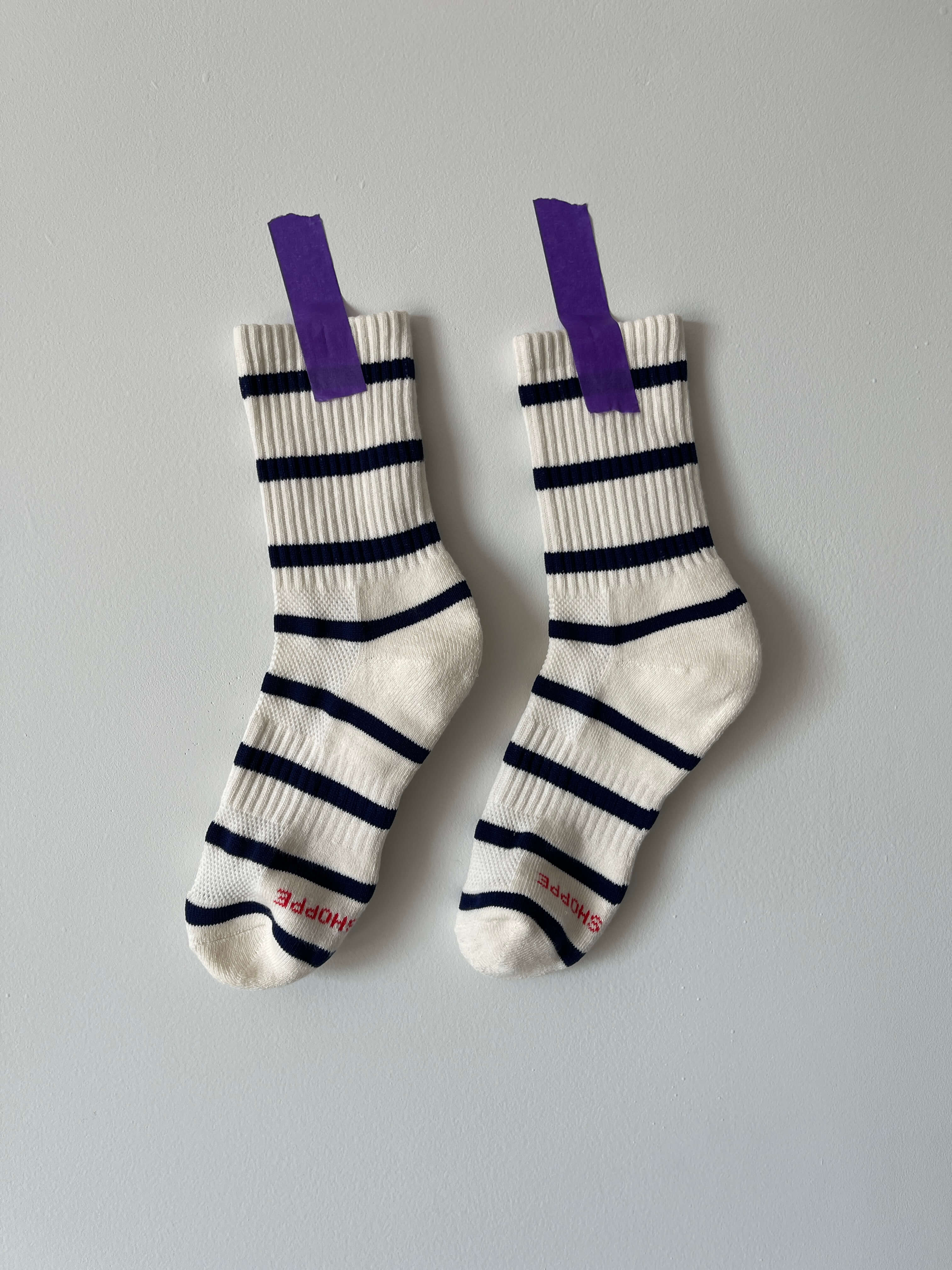 Boyfriend Socks | Sailor Stripe | by Le Bon Shoppe - Lifestory