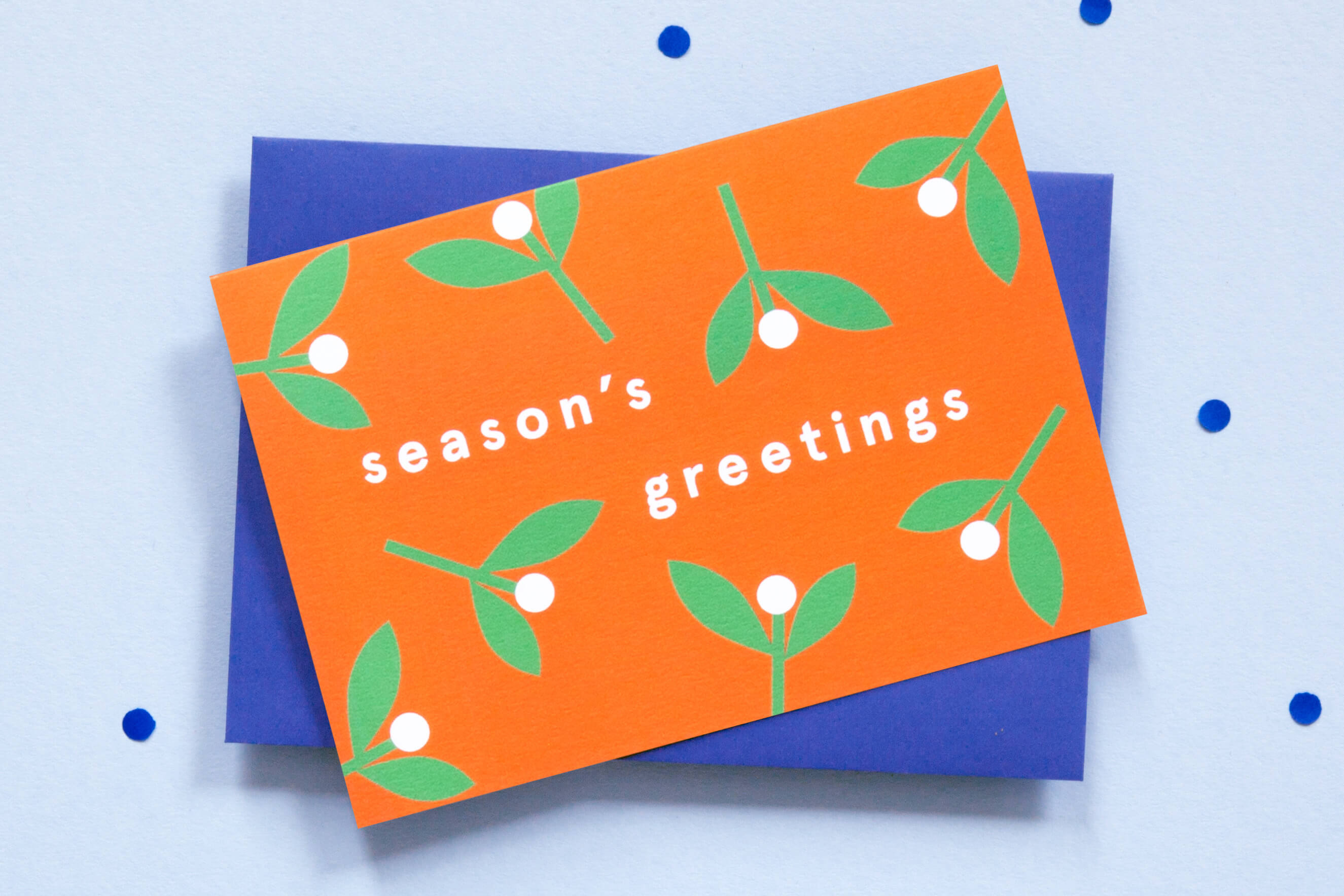 Season's Greetings Card | Orange | Junior | by Ola - Lifestory