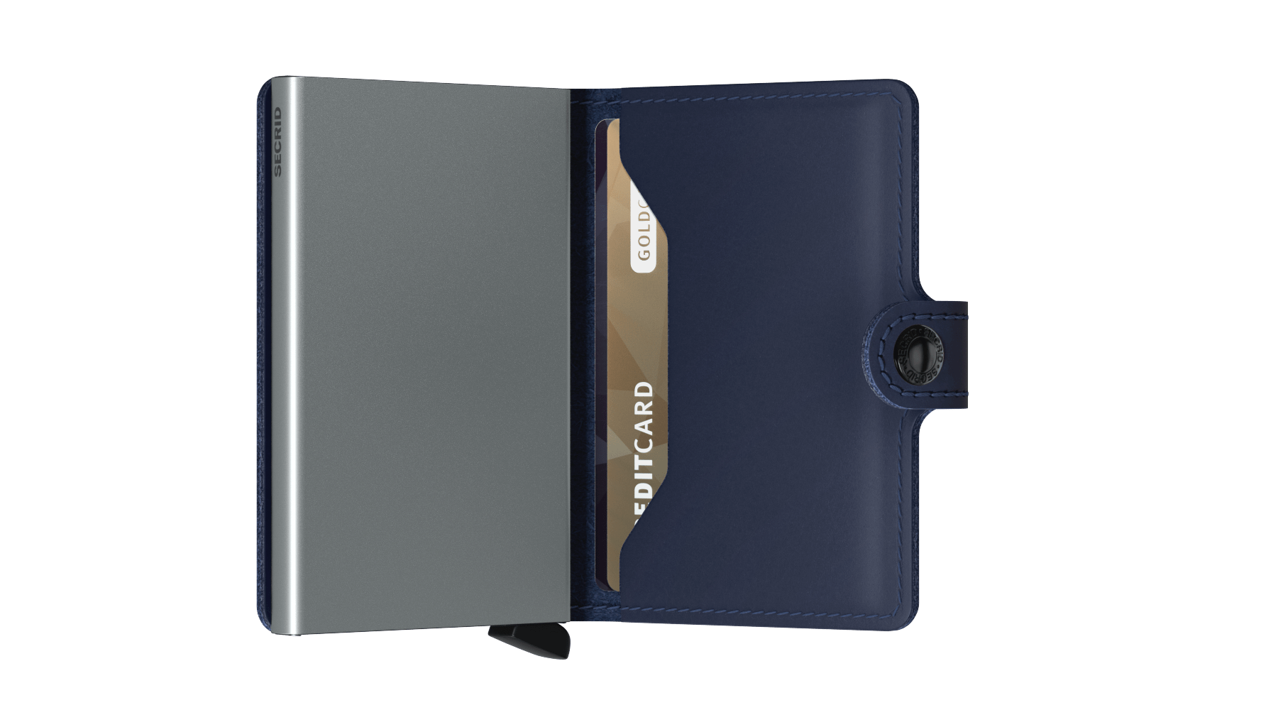 Miniwallet in Original Navy Leather by Secrid Wallets - Lifestory