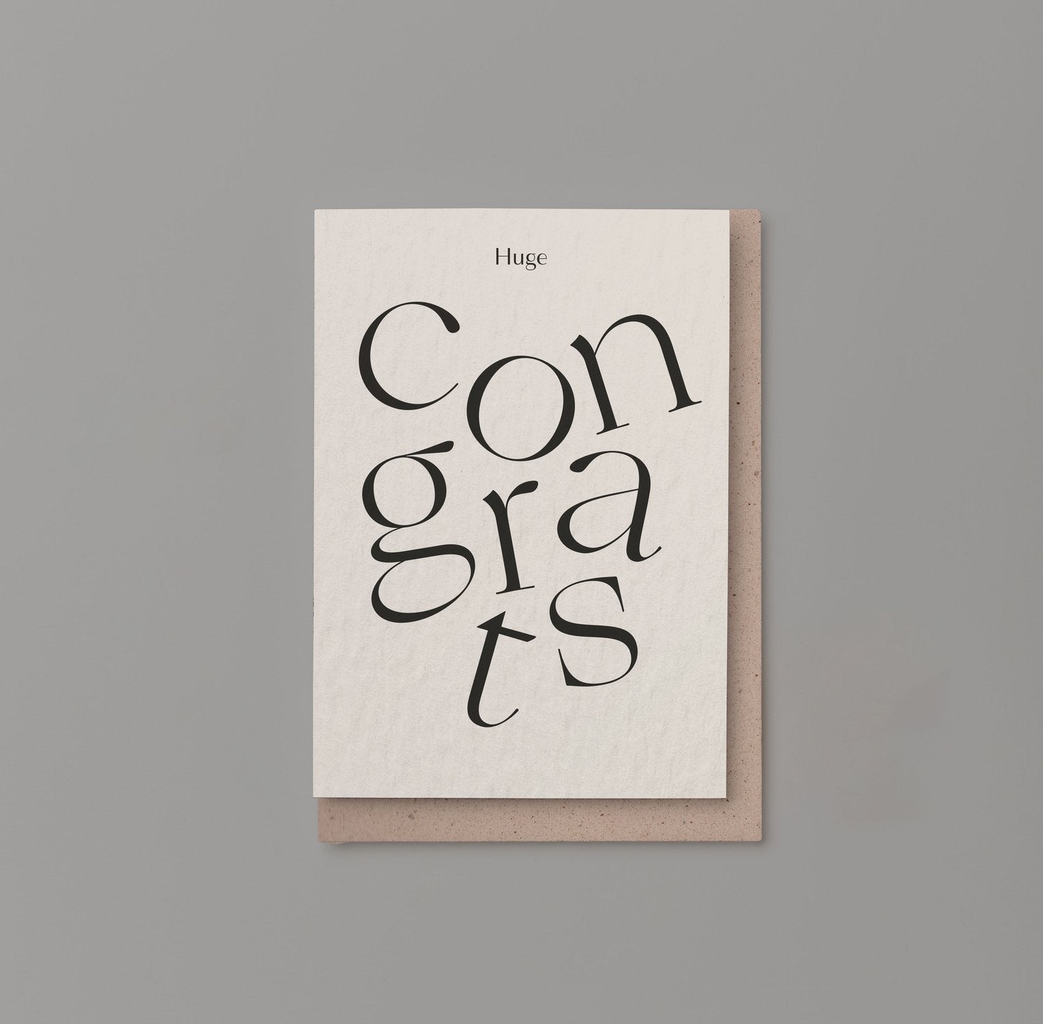 Huge Congrats Card | Black on Natural - Serif | by Kinshipped - Lifestory - Kinshipped