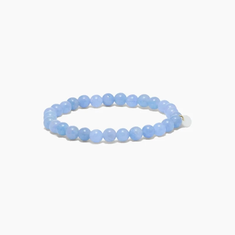 Soï Copenhagen essential Aquamarine crystal stretch bracelet
