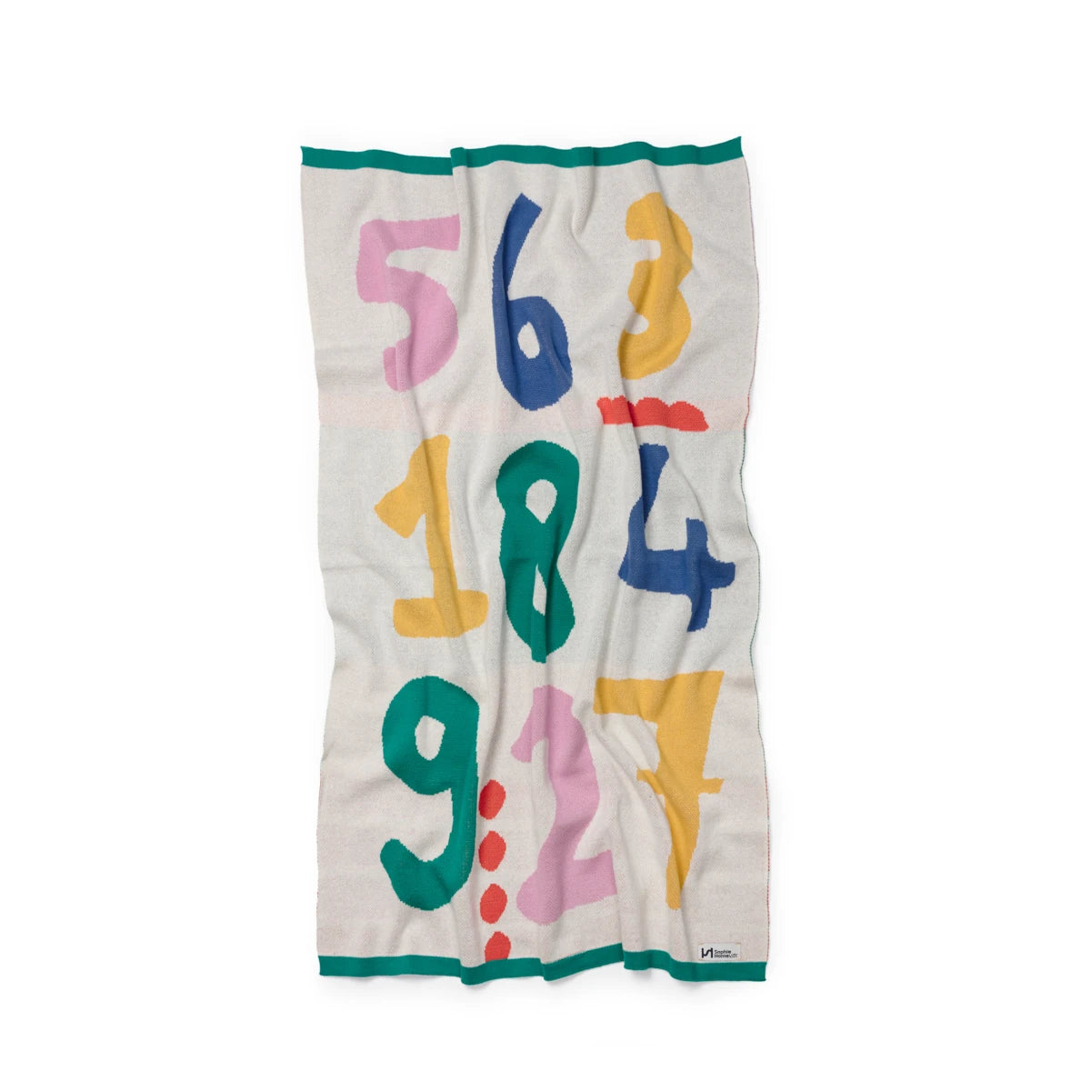 Sophie Home 'Number' Multicoloured Cotton Knit Baby Blanket