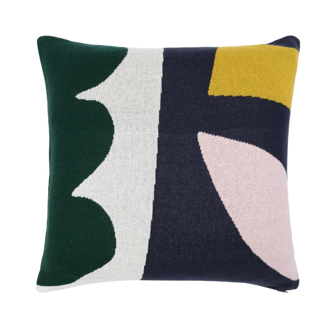 Orbi Cushion - Navy | Cotton & Biodegradable Inner | by Sophie Home - Lifestory