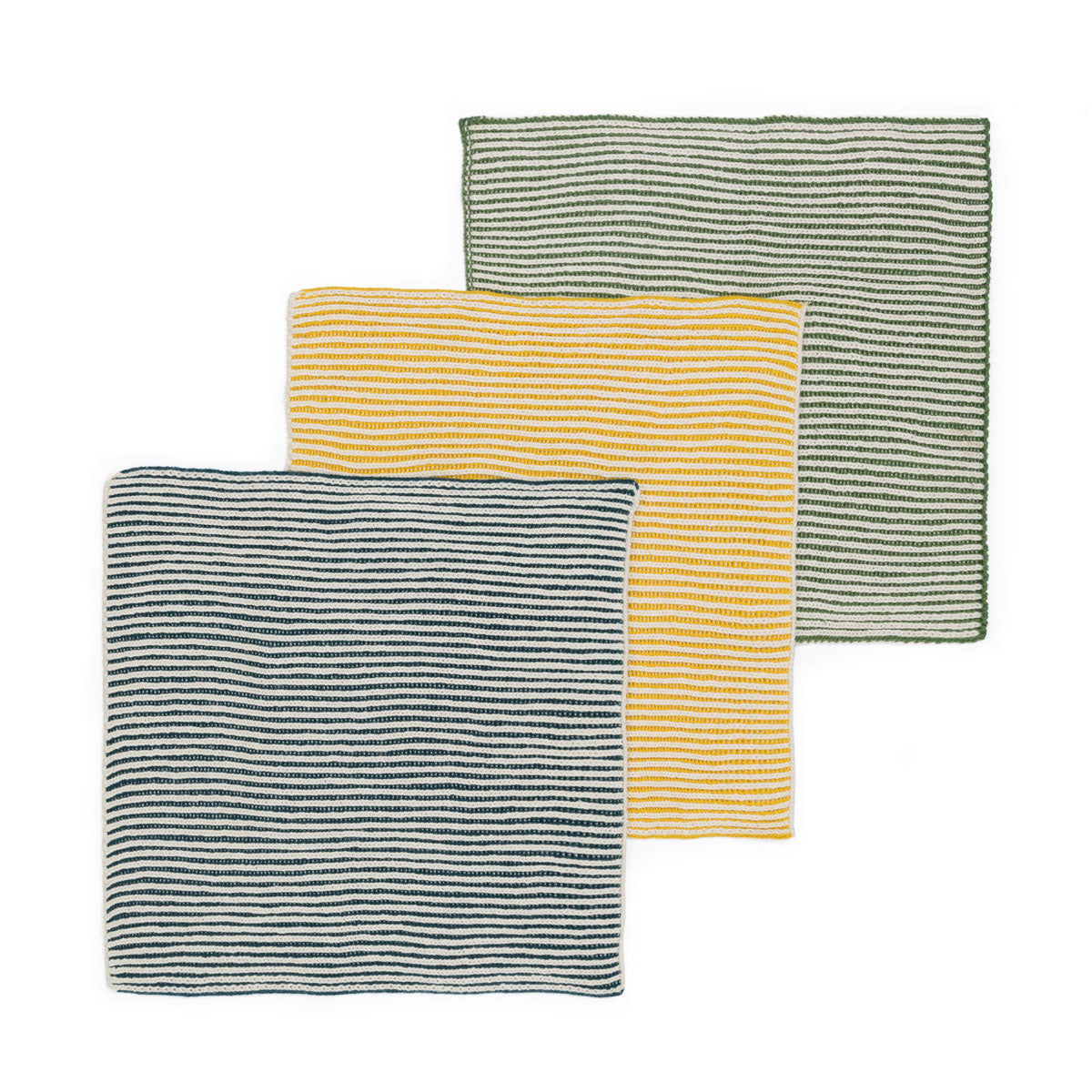 Sophie Home Reusable Cotton Ribbed Dish Cloths - Set of 3 - Lifestory