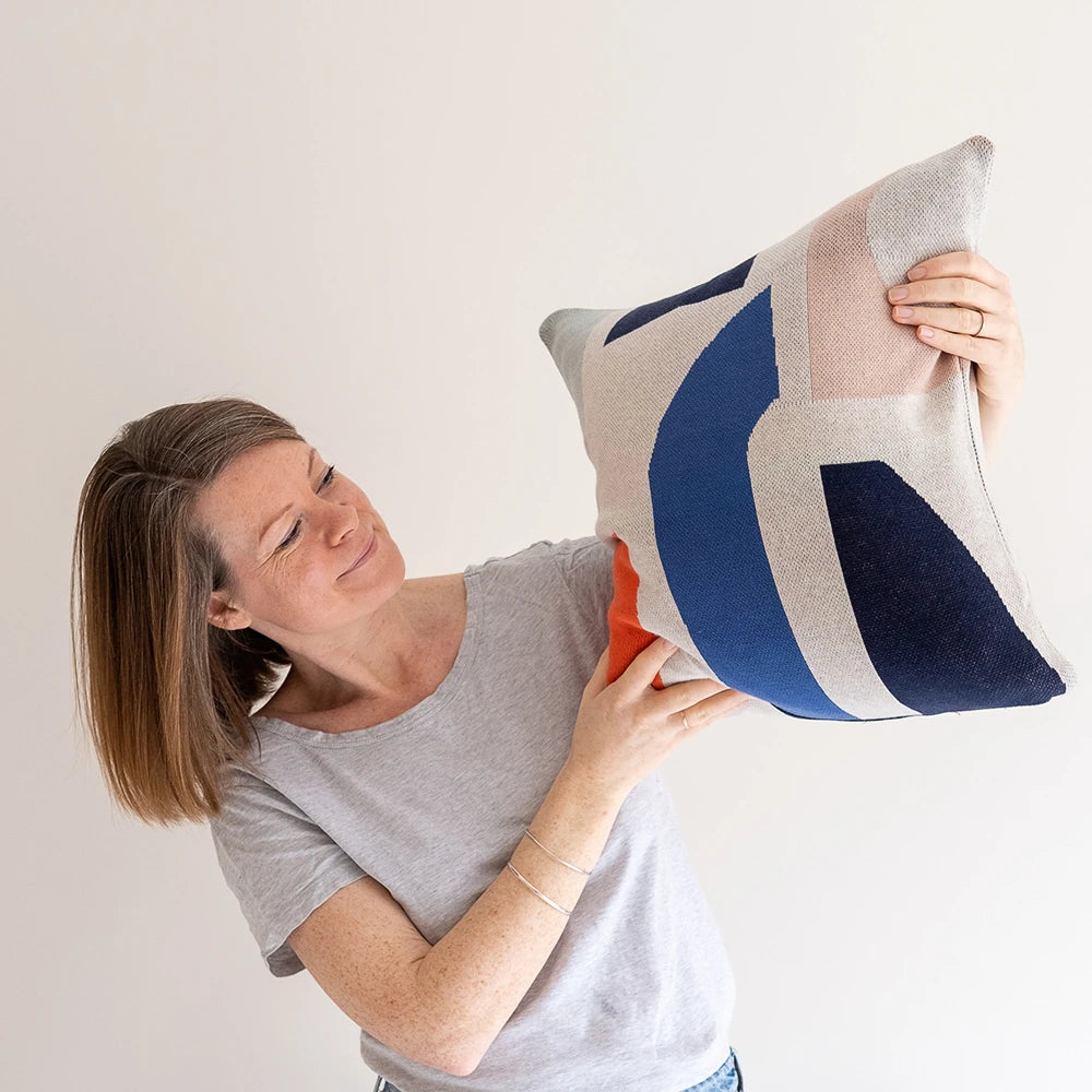 Bruten Cushion | Multi | Cotton & Biodegradable Inner | by Sophie Home - Lifestory