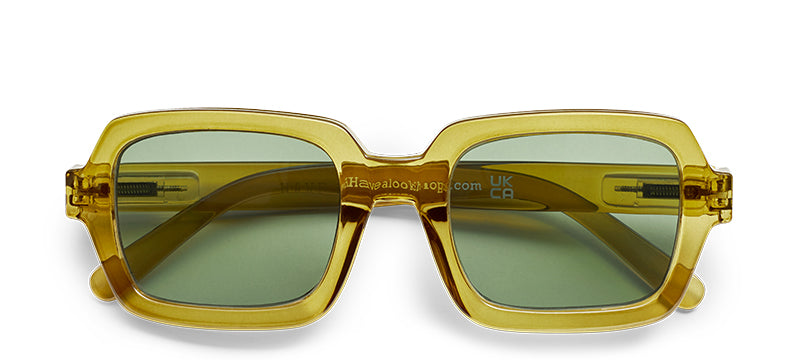 Square Sunglasses | Moss with Green | Bioplastic / Recyclable | by Have A Look - Lifestory - Have A Look