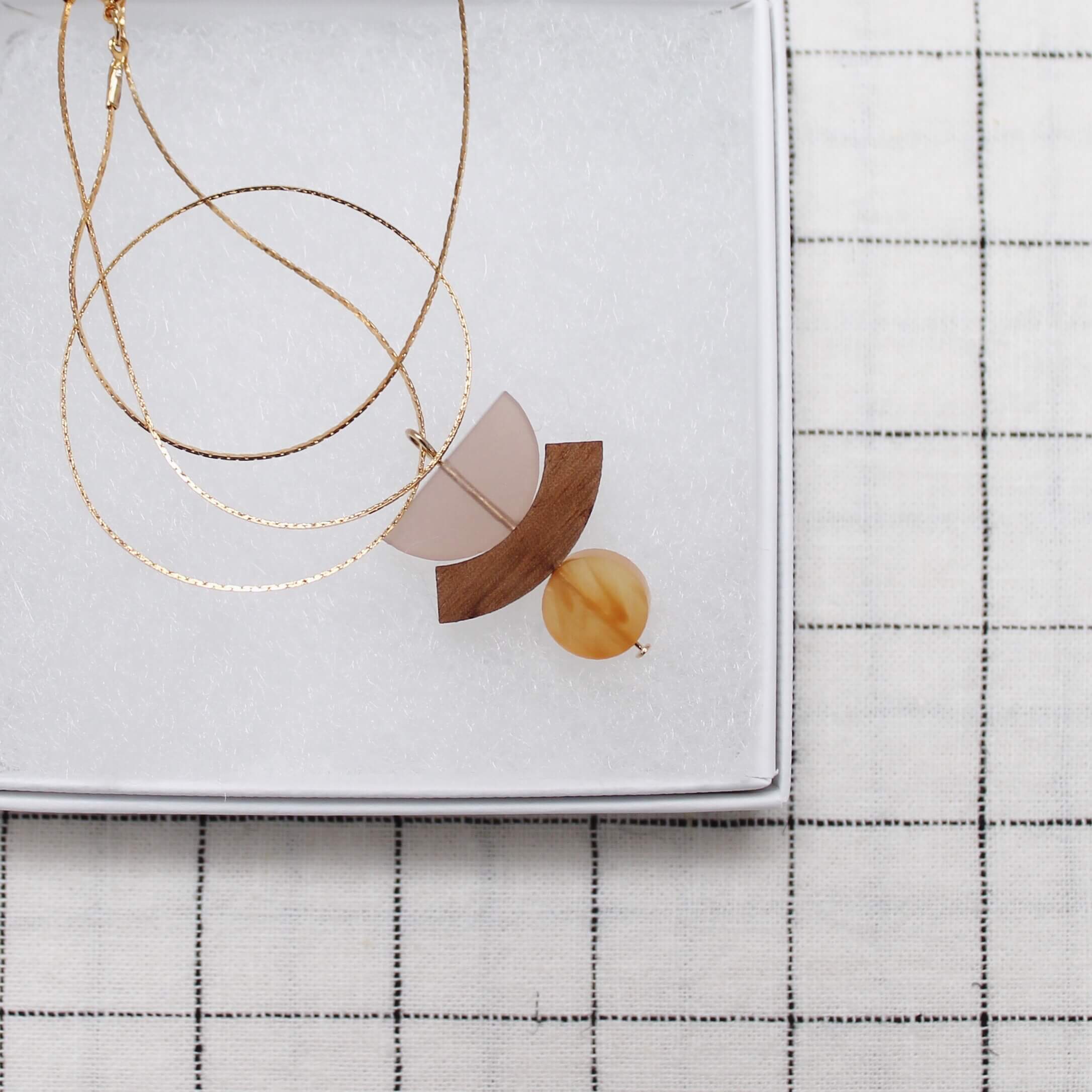 St Ives Abstract Pendant | Acrylic & Wood | by Jules & Clem - Lifestory