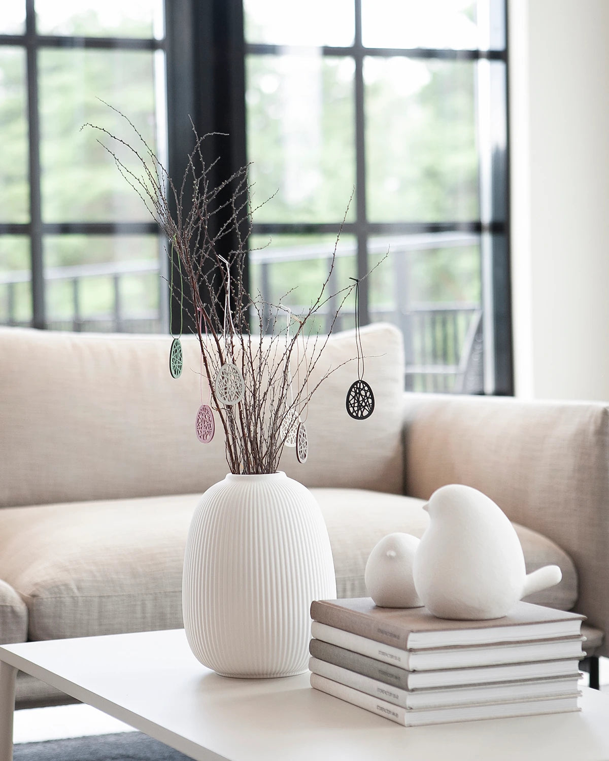 Storefactory 'Steninge' Hanging Wooden Egg Decoration in Various Colours - Lifestory