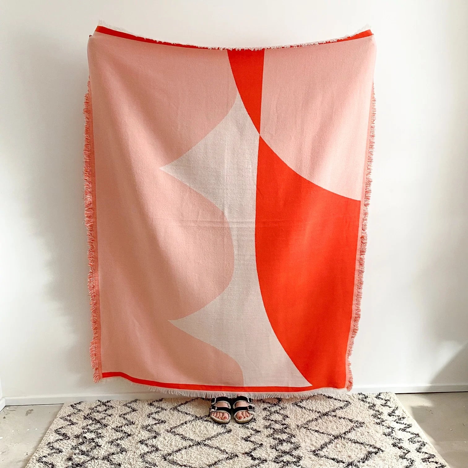 Merino Stille Throw | Red & Pink | by Sophie Home - Lifestory