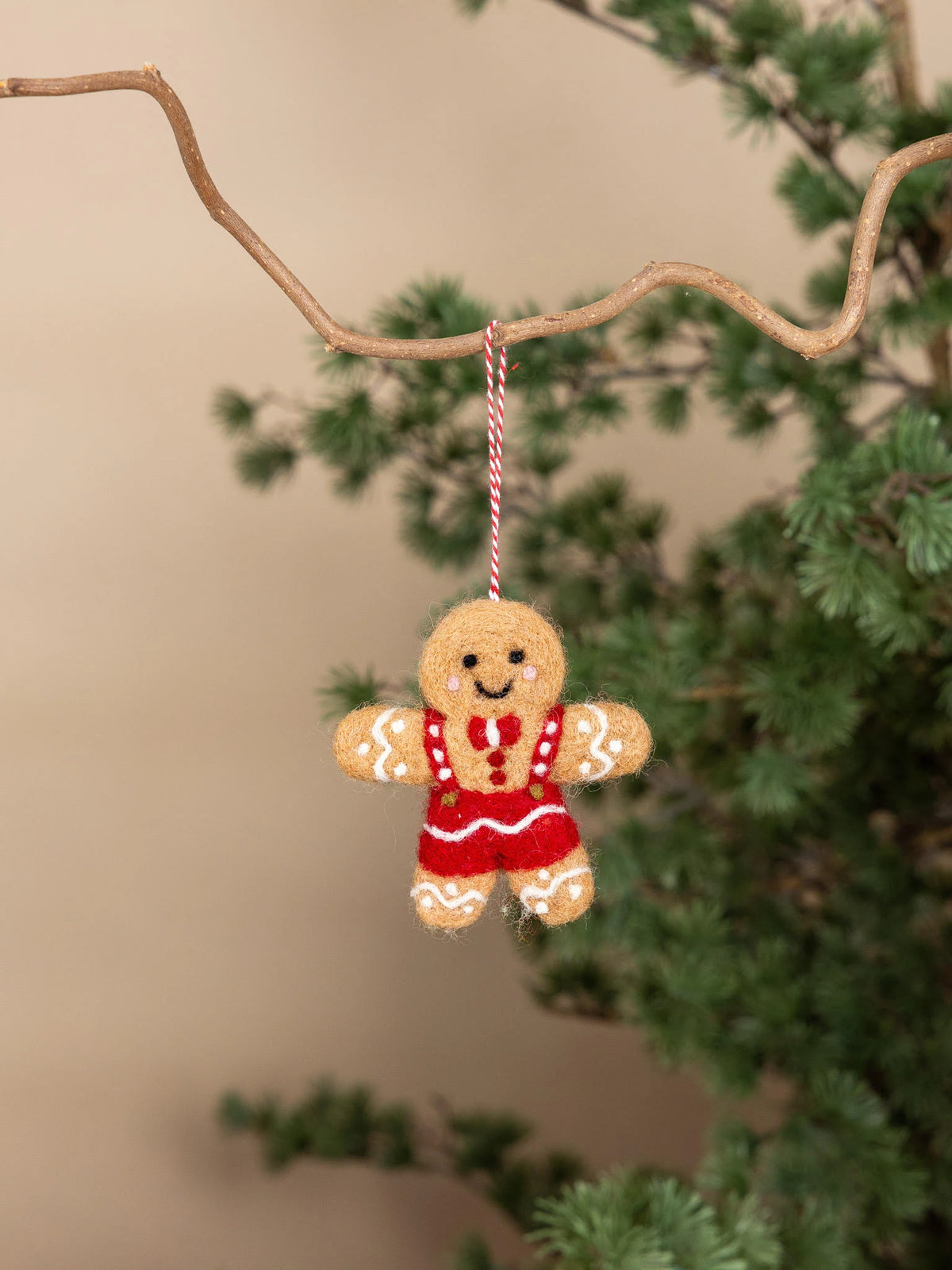 Storefactory Bernard Felted Gingerbread Man Decoration