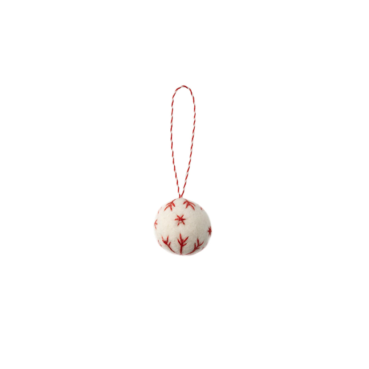 Kullsta White hanging decoration in Fairtrade Wool by Storefactory