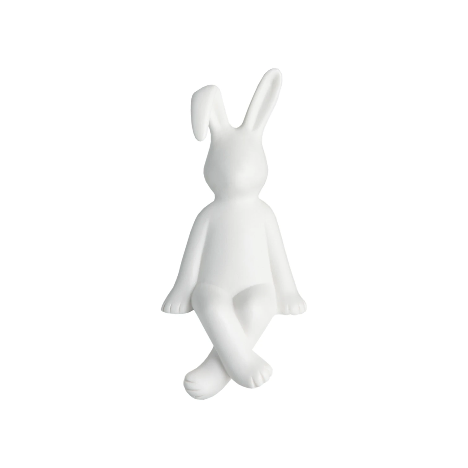 Storefactory 'Pelle' Small Seated Ceramic Bunny in Matte White - Lifestory