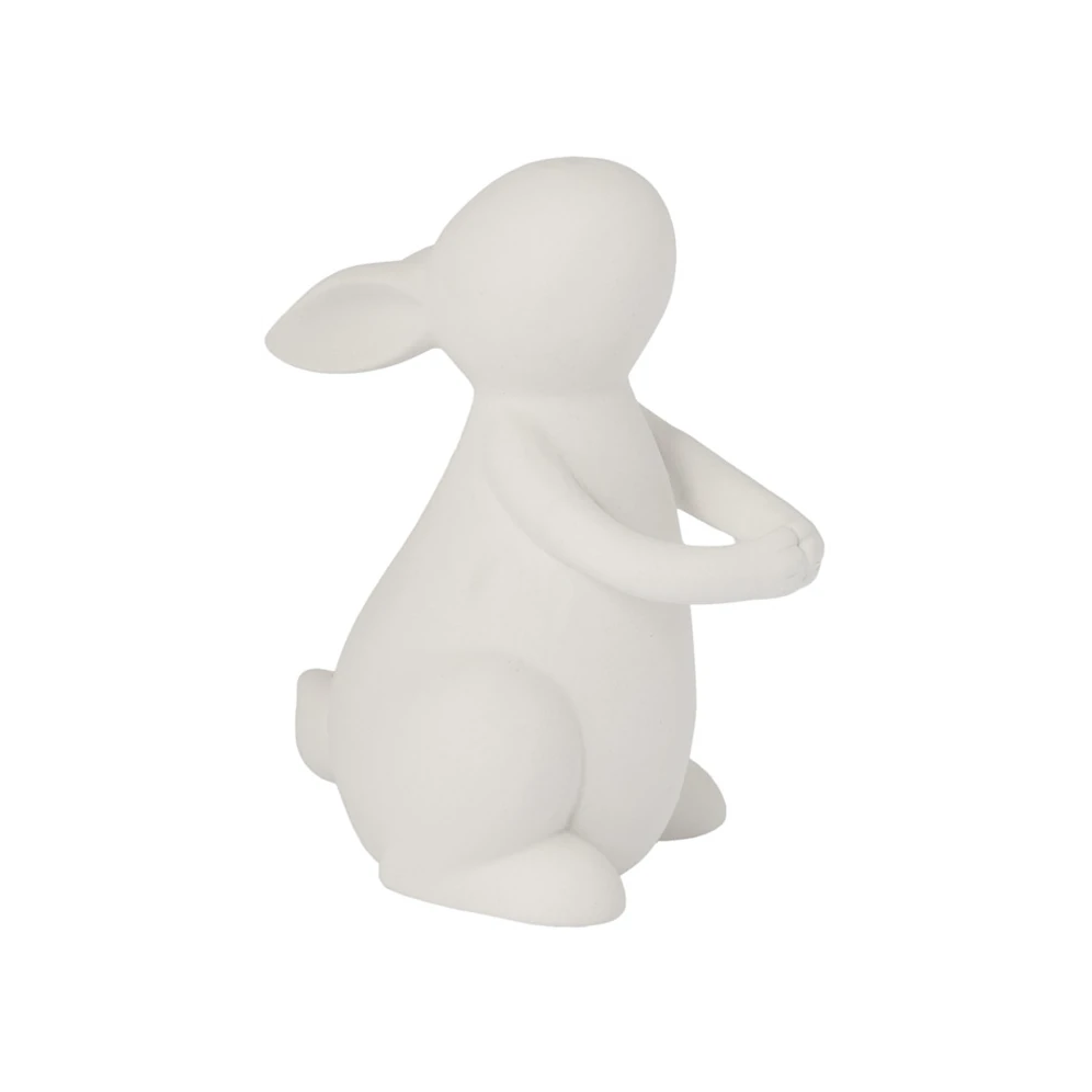 Storefactory 'Joar' Small Open Armed Ceramic Bunny in Matte White - Lifestory
