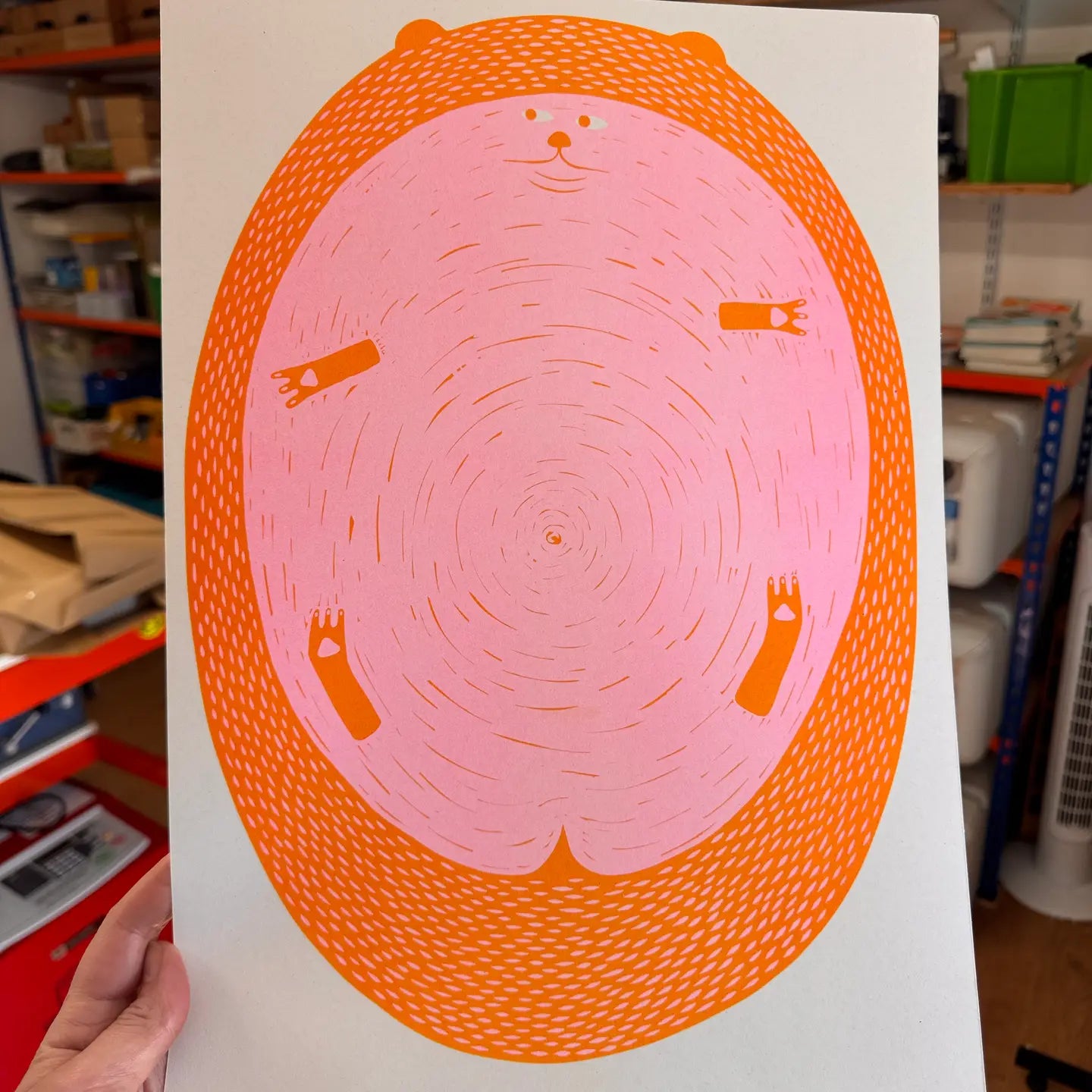 "The Whole Hog" Unframed A3 Riso Print by Strangford