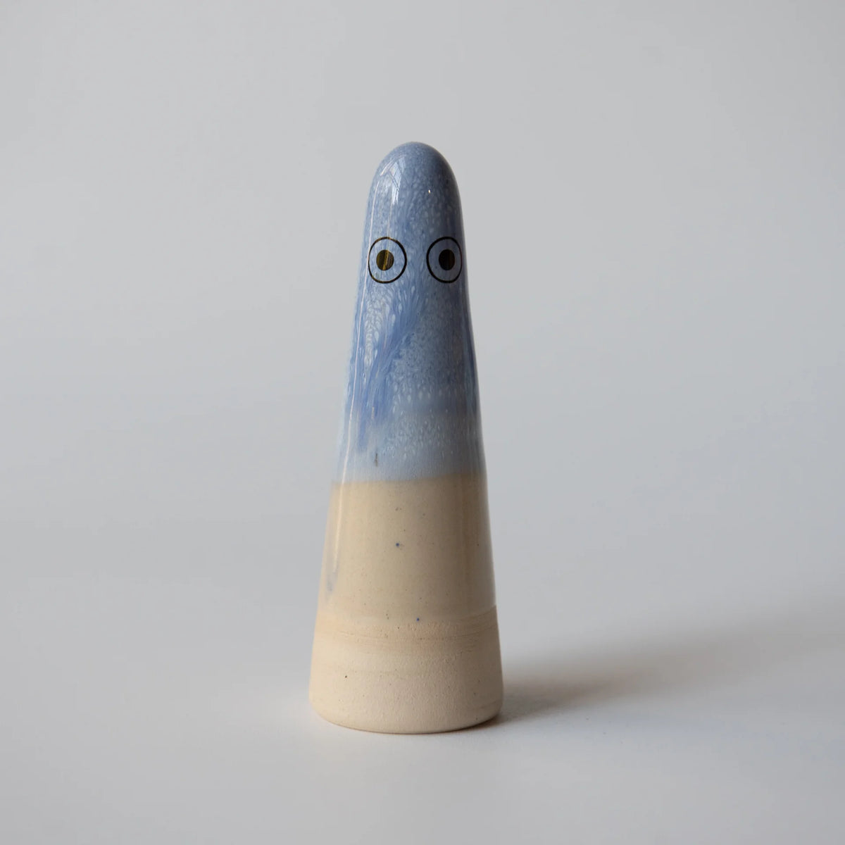 Studio Arhoj Ghost | Dahlia in White With Blue Glaze | Ceramic Figurine