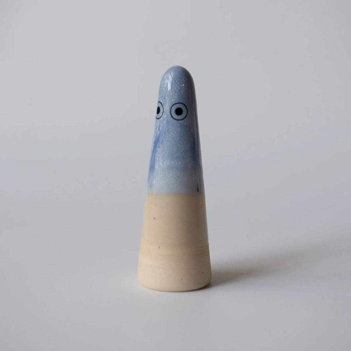 Studio Arhoj Ghost | Dahlia in White With Blue Glaze | Ceramic Figurine