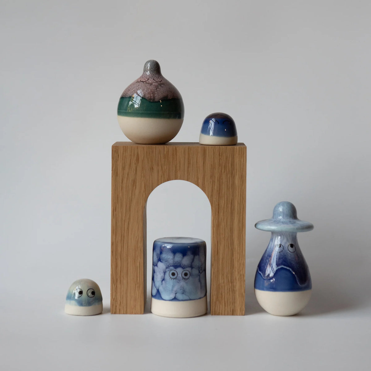 Studio Arhoj Familia Figurine | Buto | Jen in Blue Glaze