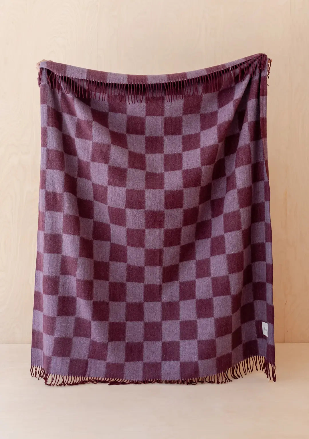 TBCo Recycled Wool Checkerboard Blanket in Various Colours