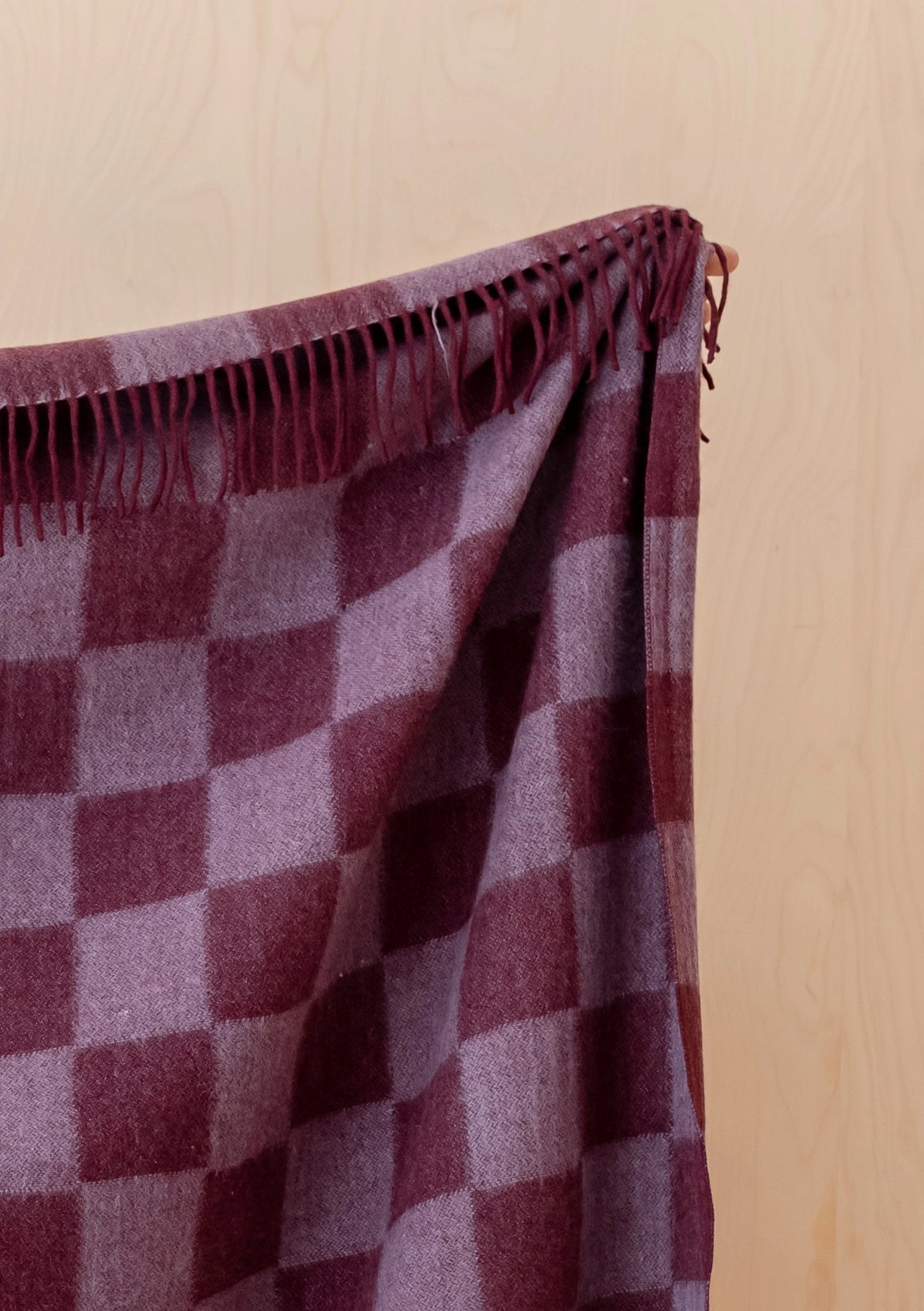 TBCo Recycled Wool Checkerboard Blanket in Various Colours