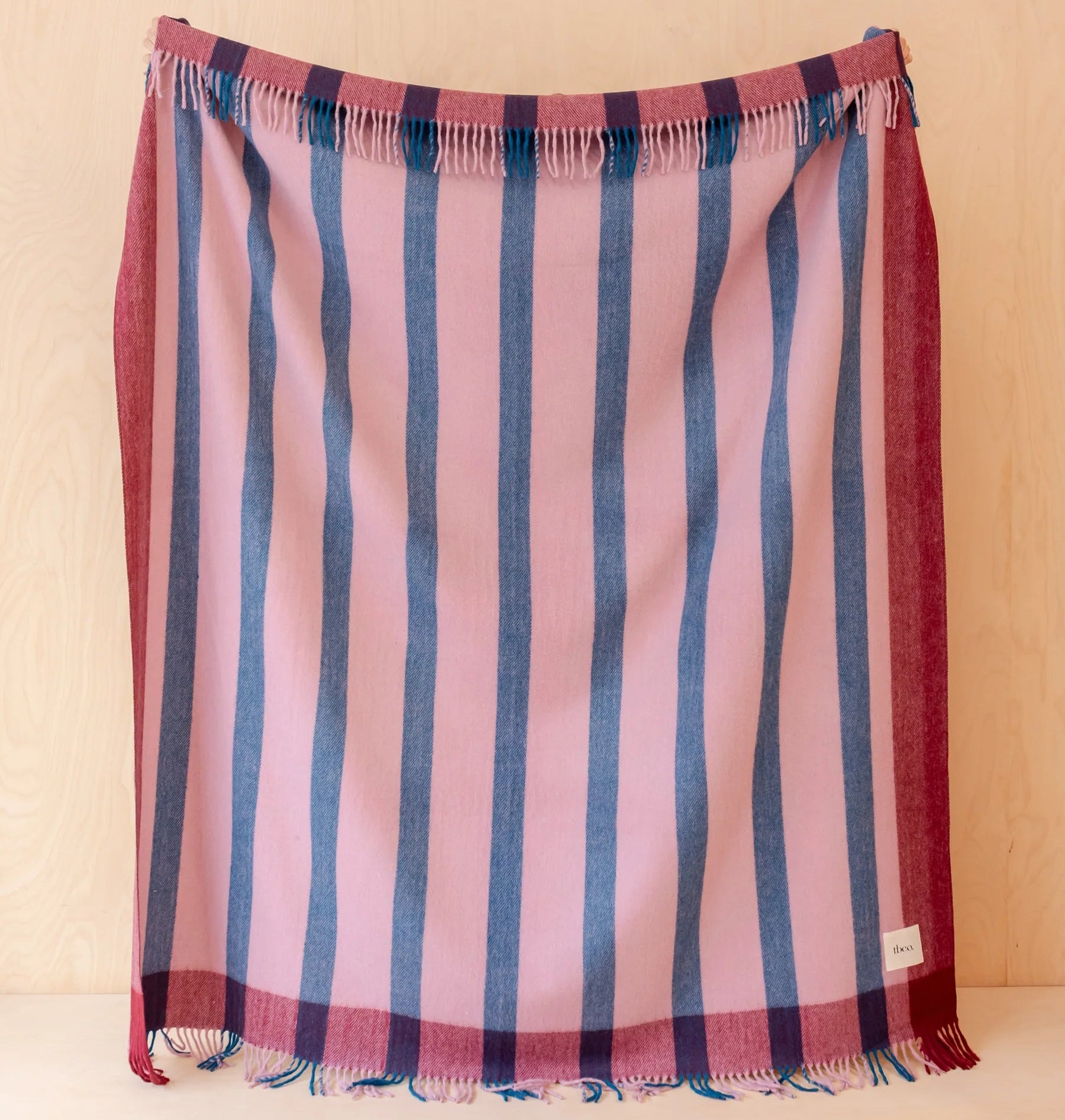 TBCo Recycled Wool Frame Stripe Blanket in Various Colours - Lifestory