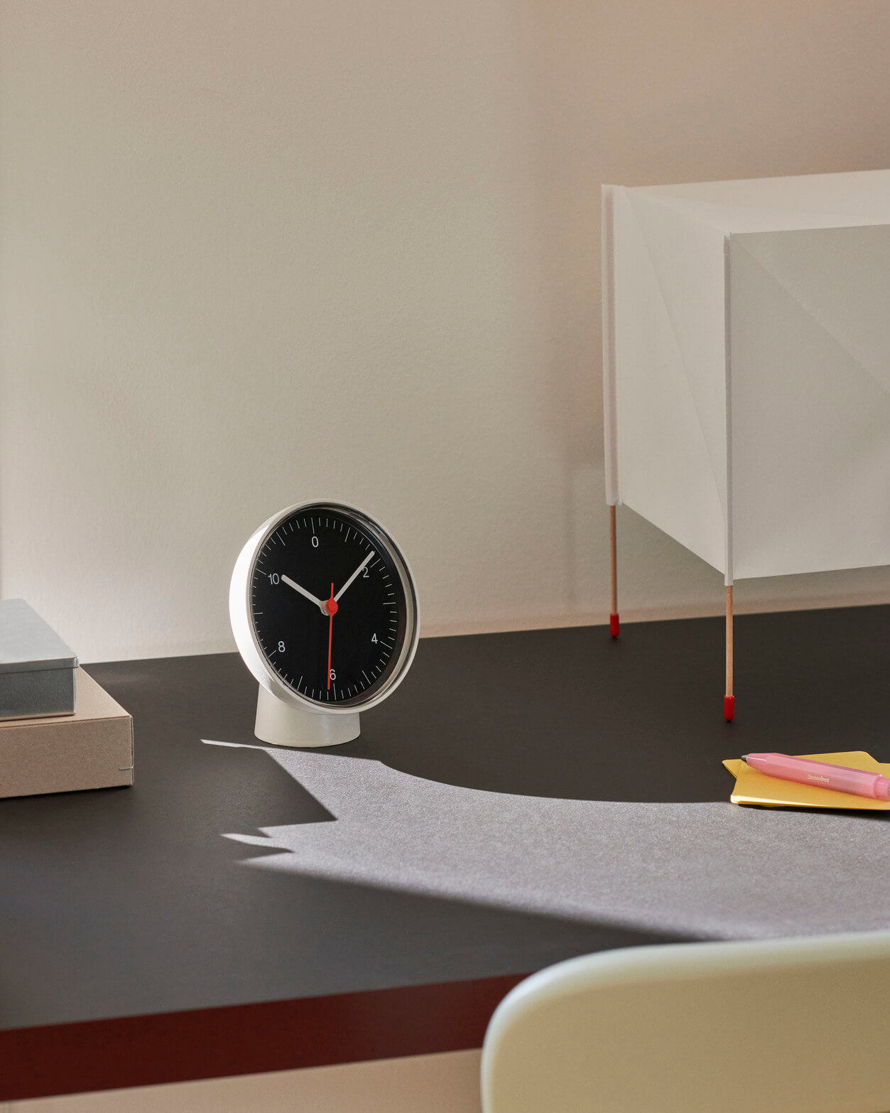 Table Clock | White | Stand or Wall Mounted | By HAY - Lifestory