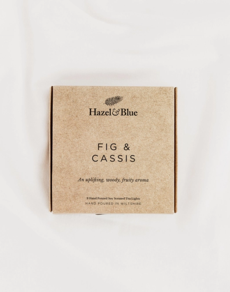 Tealights - Fig & Cassis | Box of 9 | Soy Wax | by Hazel & Blue - Lifestory